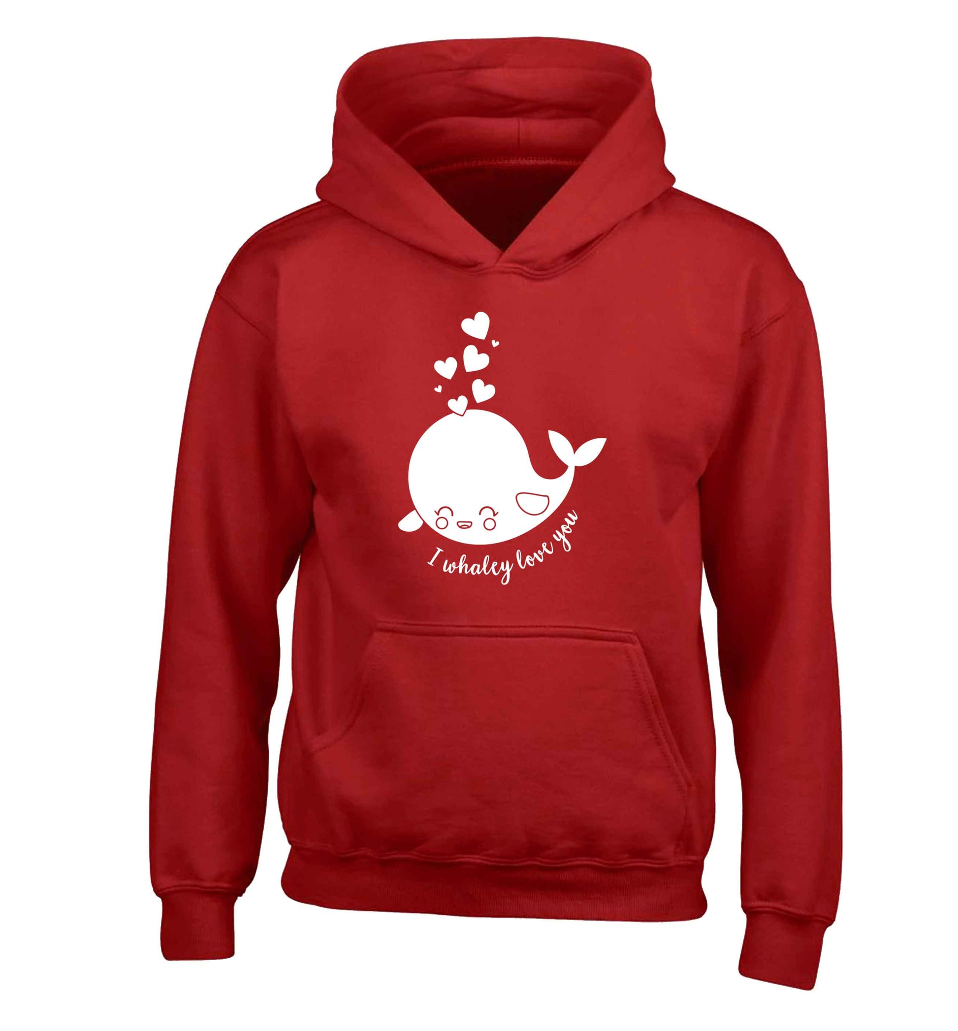 I whaley love you children's red hoodie 12-13 Years