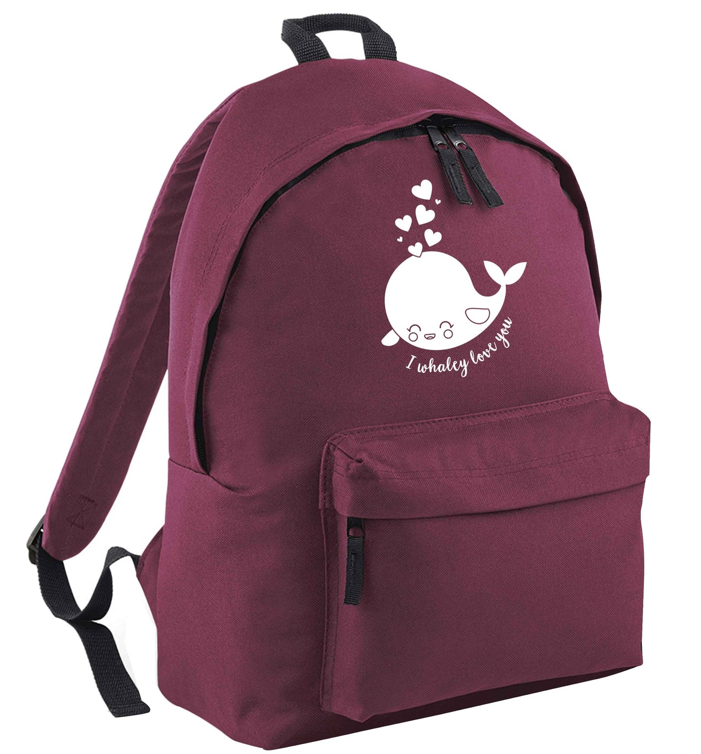 I whaley love you maroon adults backpack