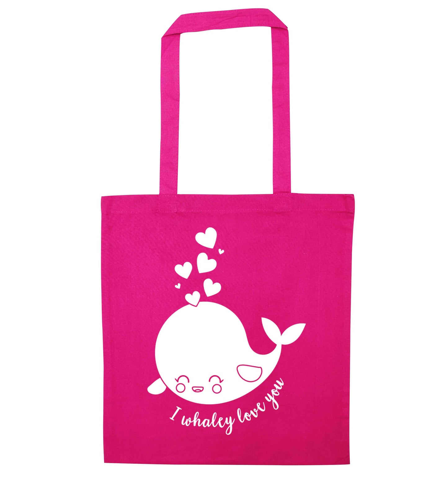 I whaley love you pink tote bag