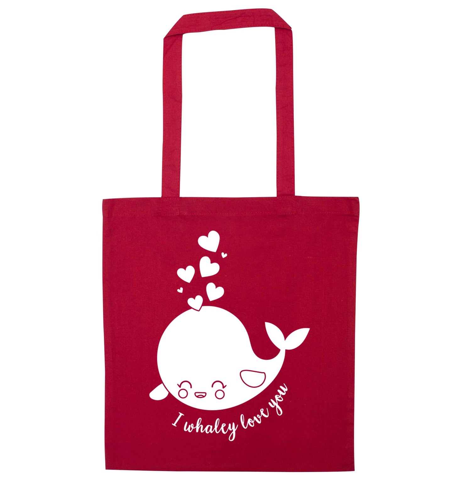 I whaley love you red tote bag