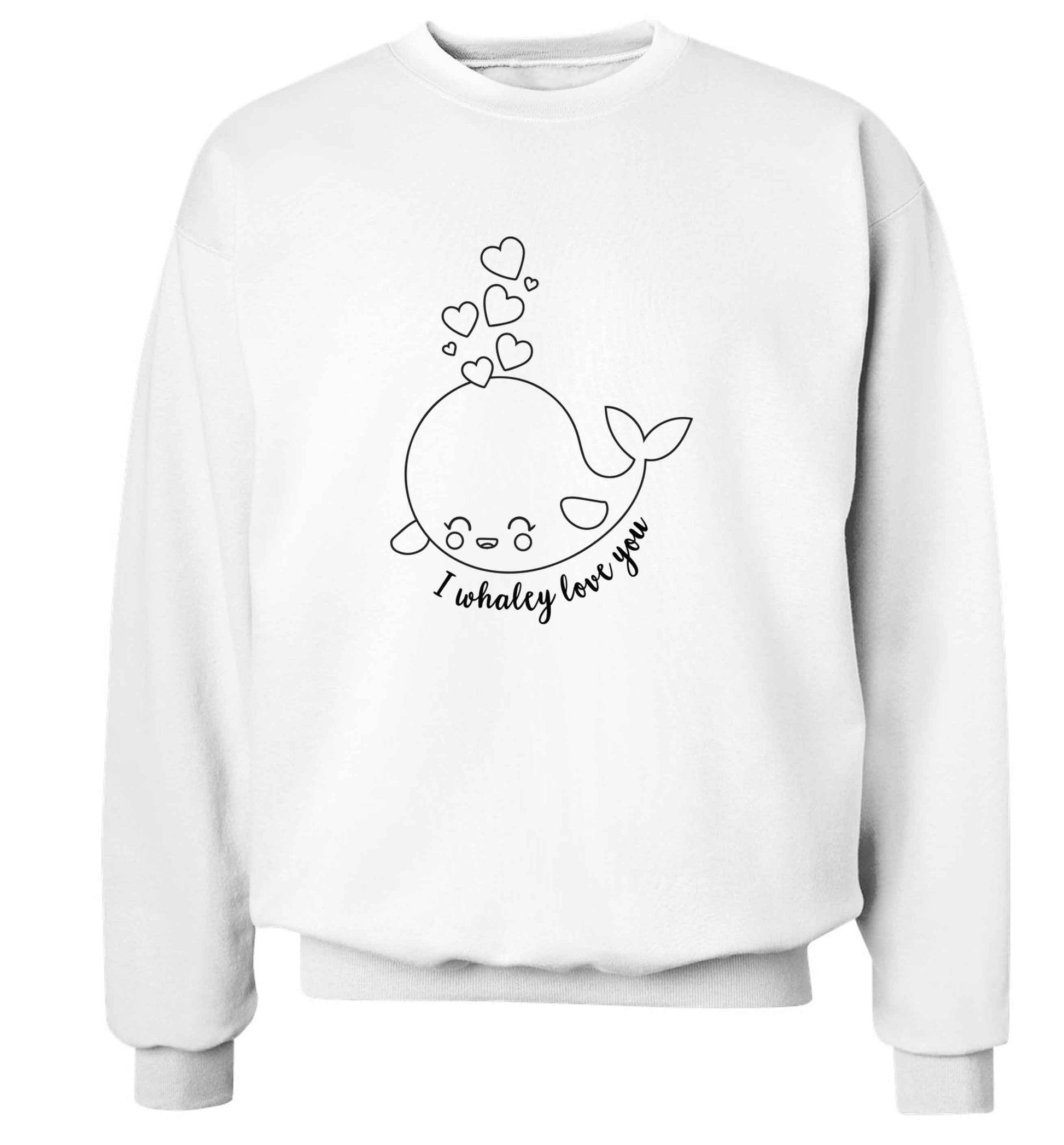 I whaley love you adult's unisex white sweater 2XL