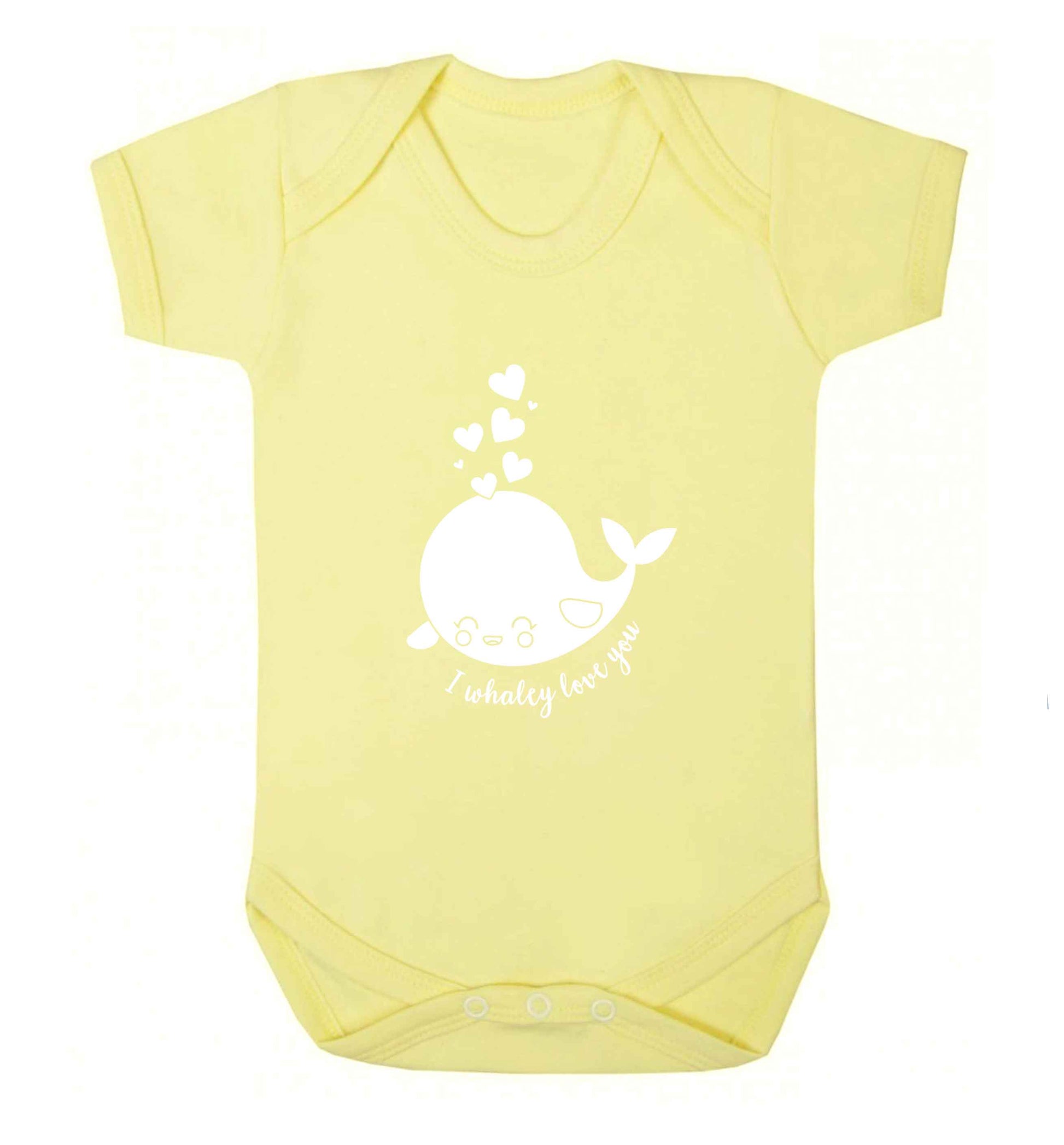 I whaley love you baby vest pale yellow 18-24 months