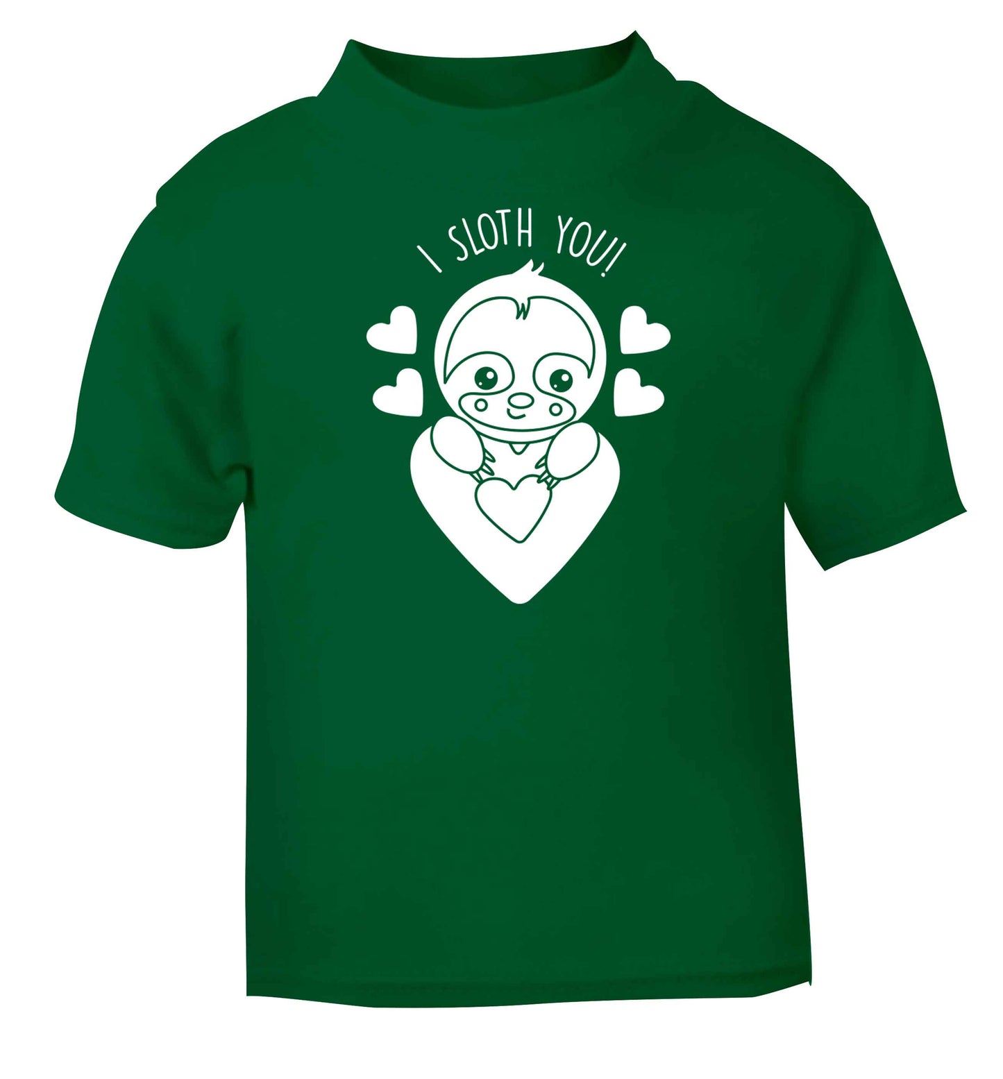 I sloth you green baby toddler Tshirt 2 Years