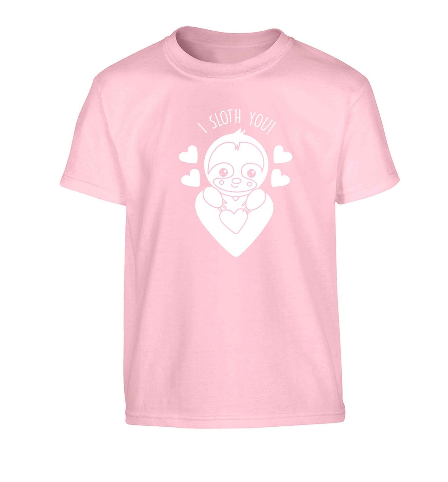 I sloth you Children's light pink Tshirt 12-13 Years