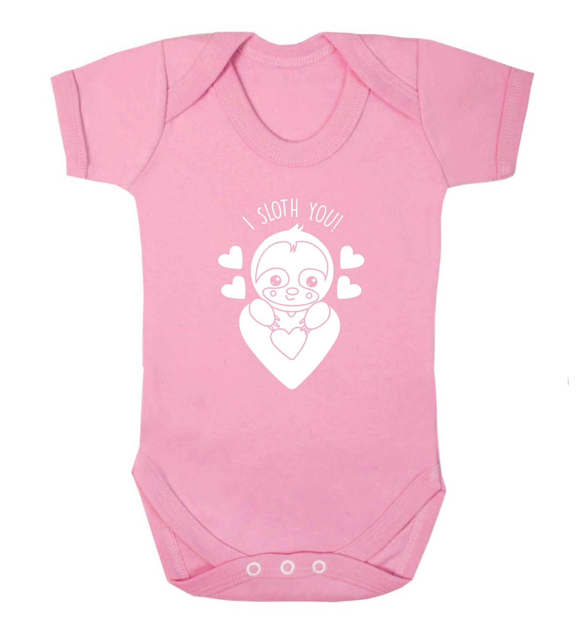 I sloth you baby vest pale pink 18-24 months