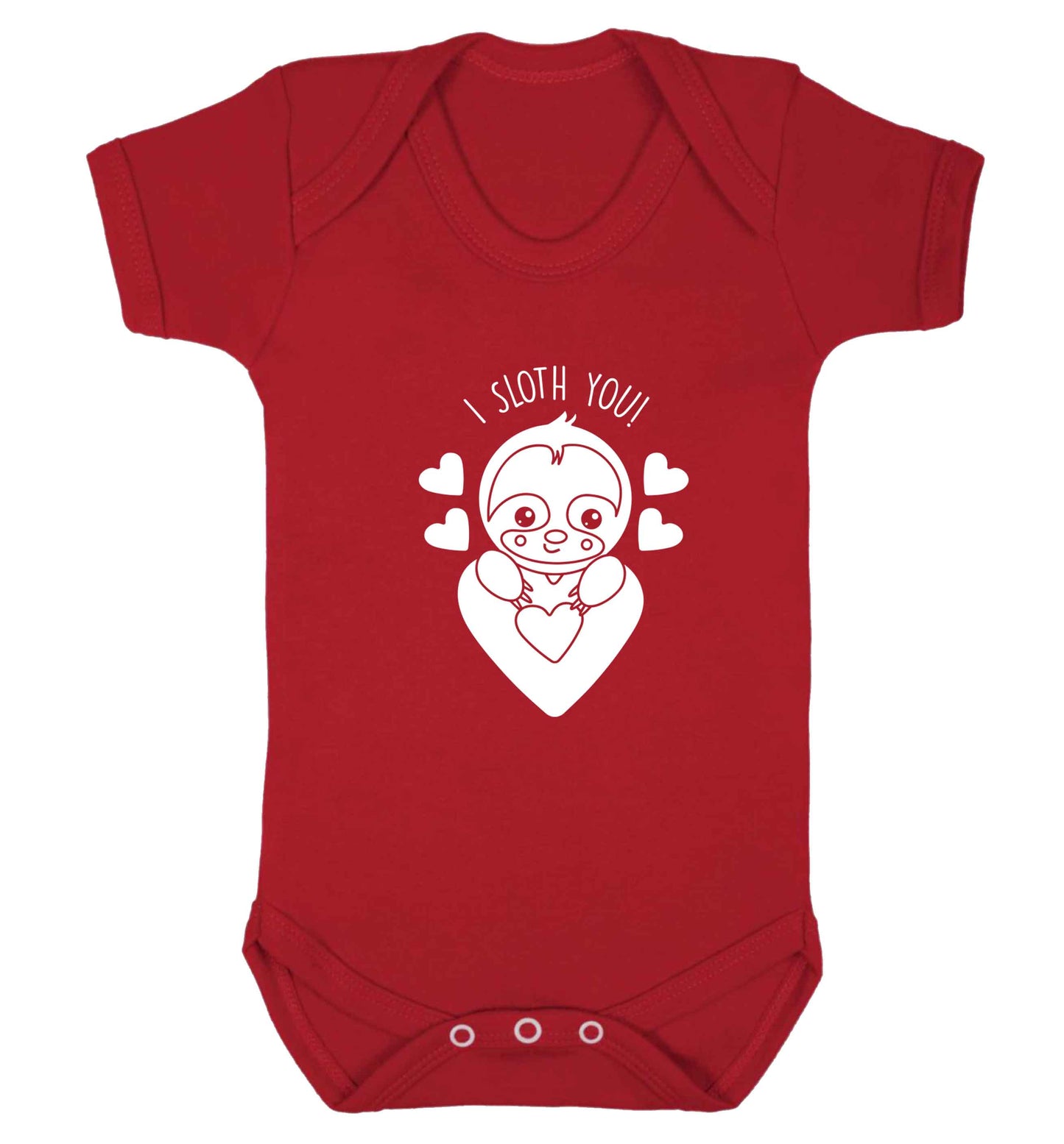 I sloth you baby vest red 18-24 months