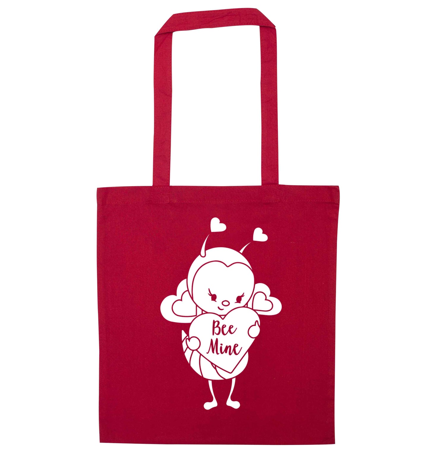 Bee mine red tote bag