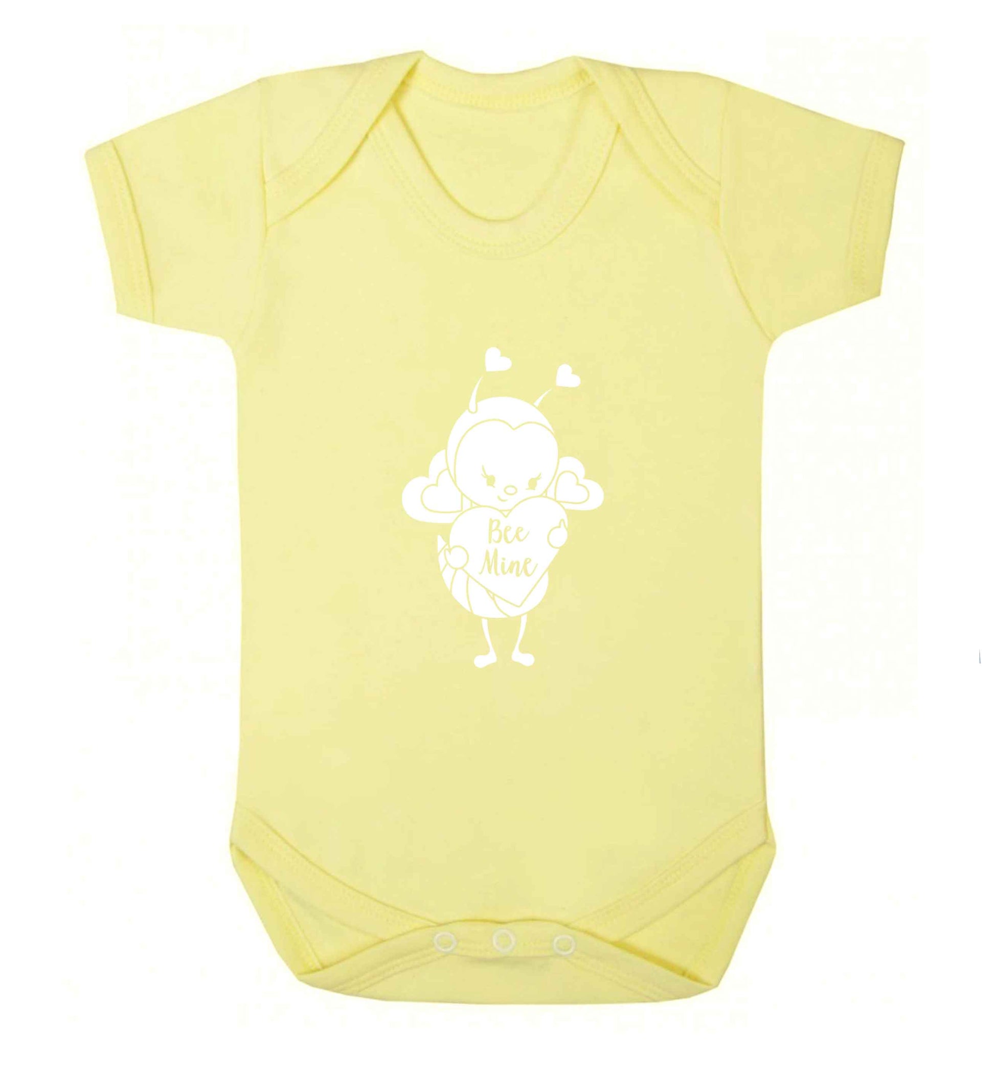 Bee mine baby vest pale yellow 18-24 months