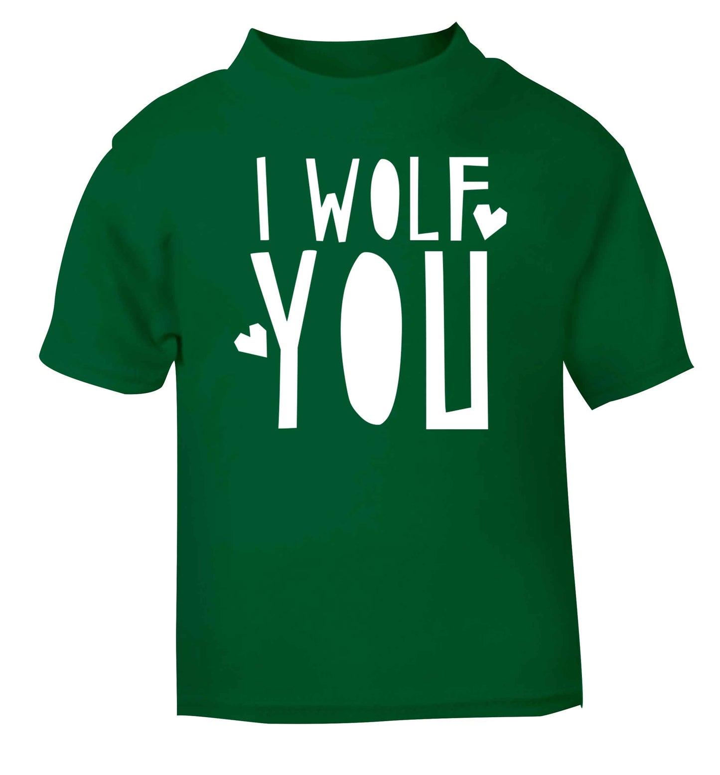 I wolf you green baby toddler Tshirt 2 Years