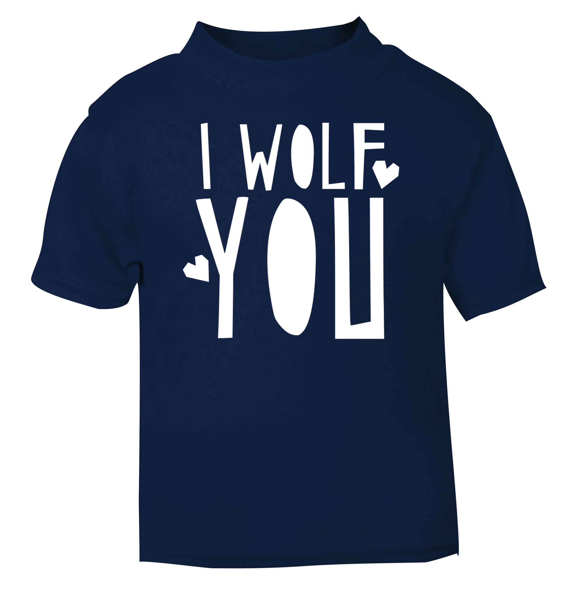 I wolf you navy baby toddler Tshirt 2 Years