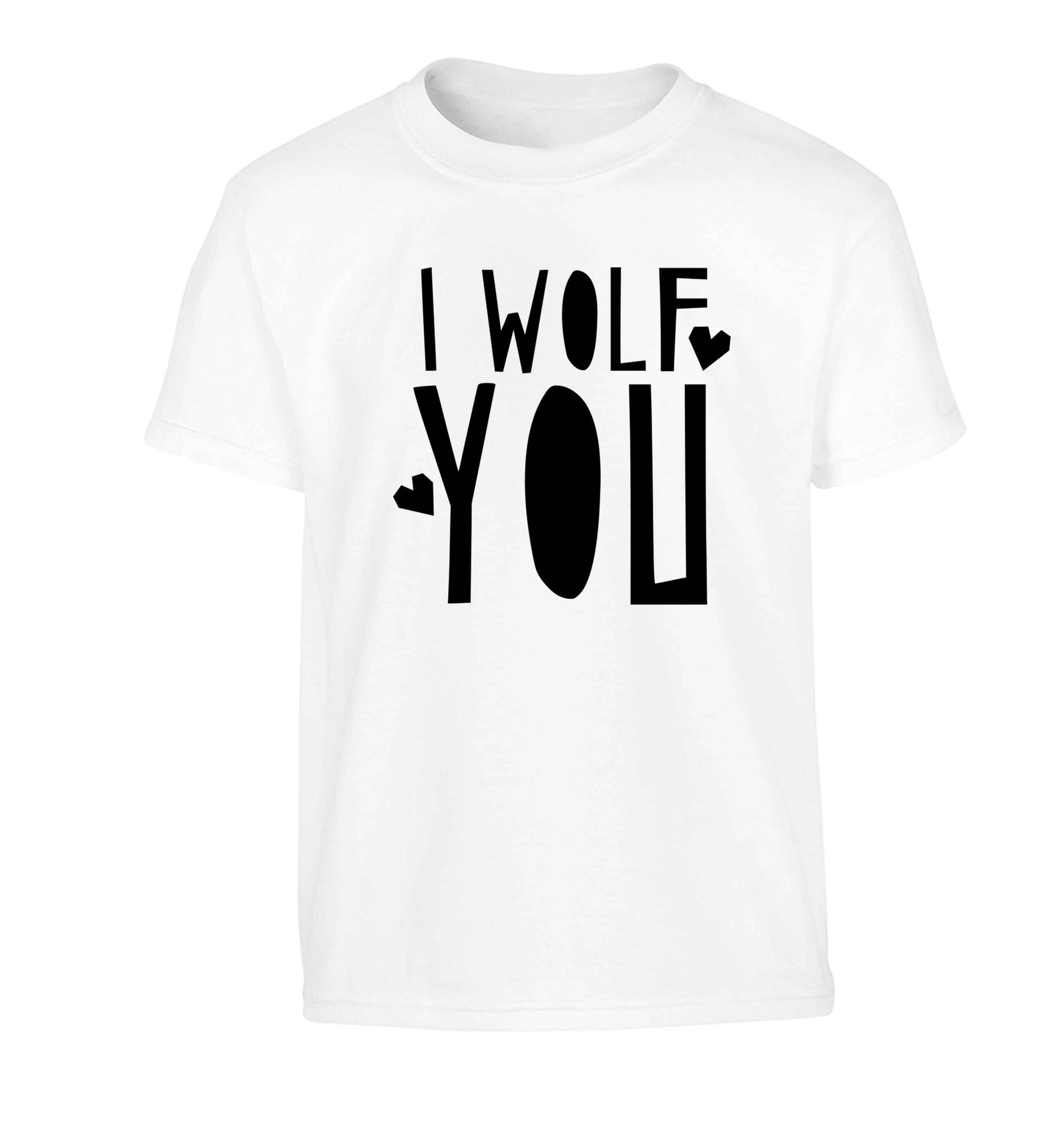 I wolf you Children's white Tshirt 12-13 Years