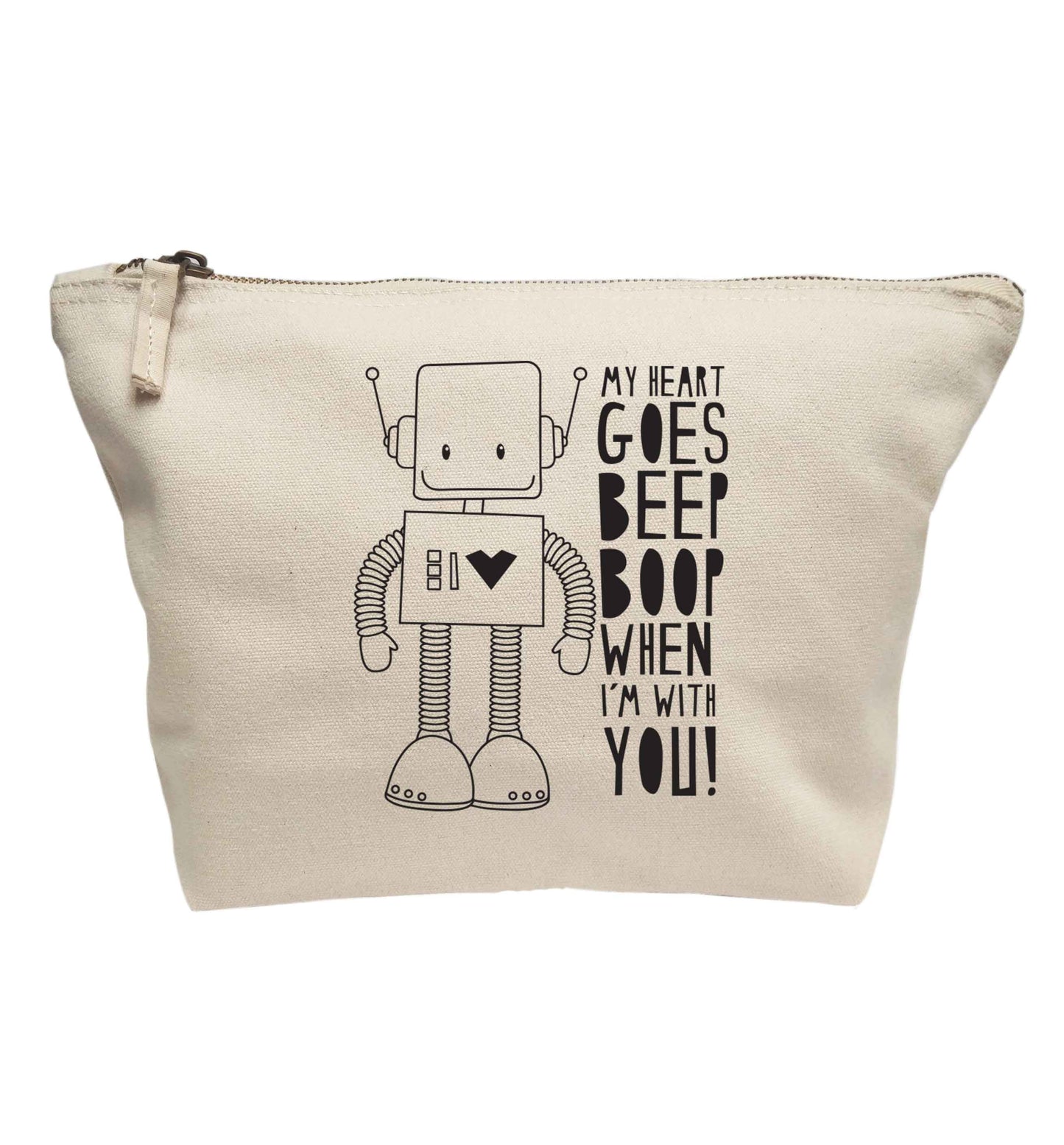 My heart goes beep boop when I'm with you | Makeup / wash bag