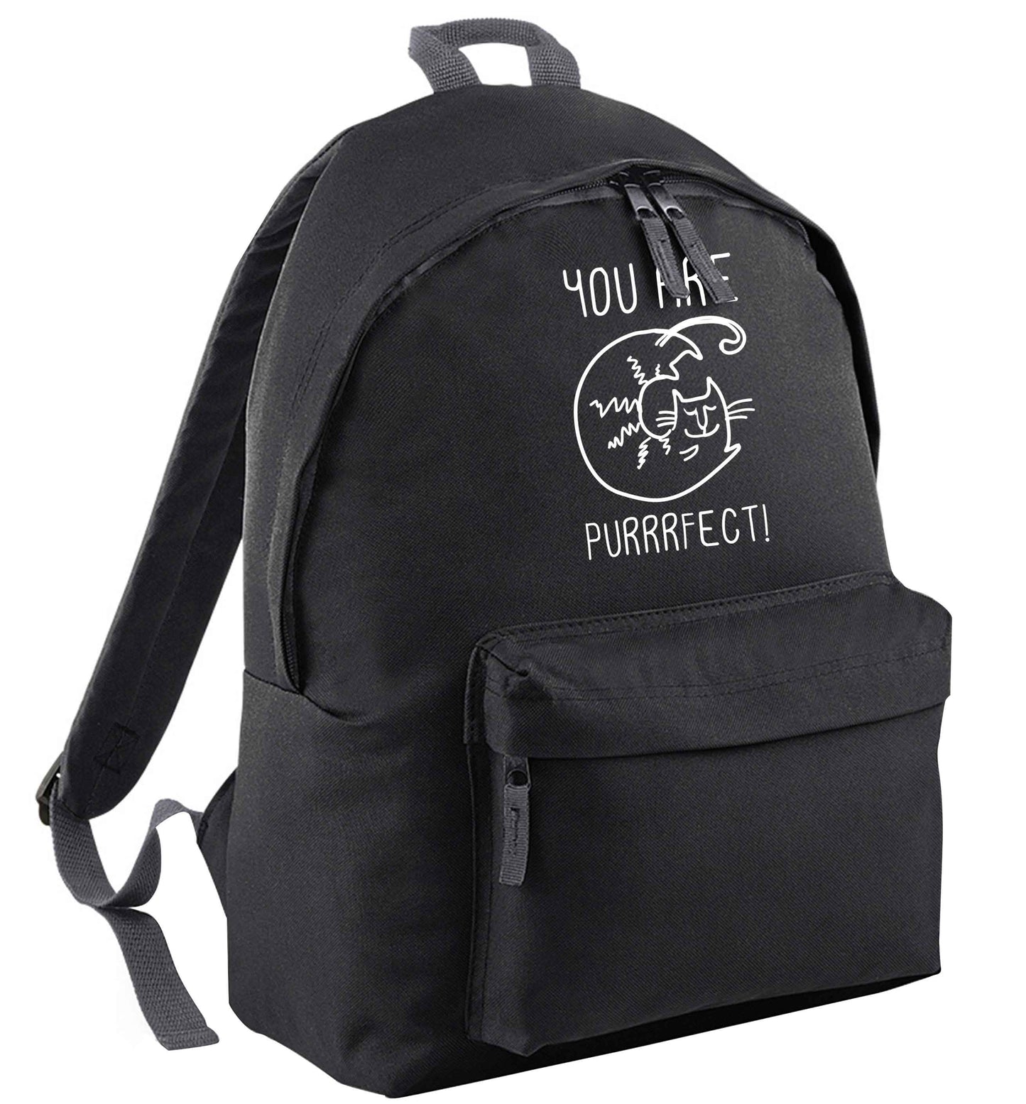 You are purrfect black adults backpack