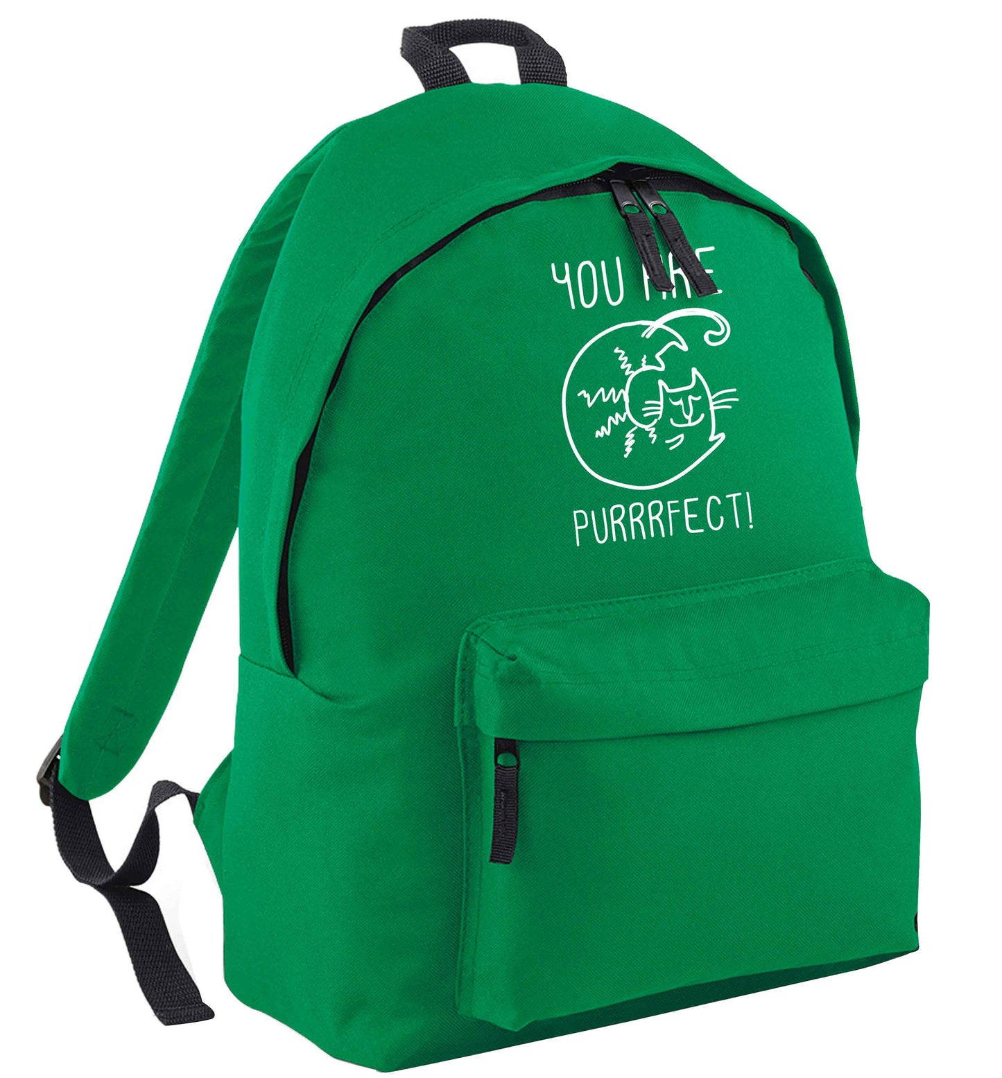 You are purrfect green adults backpack