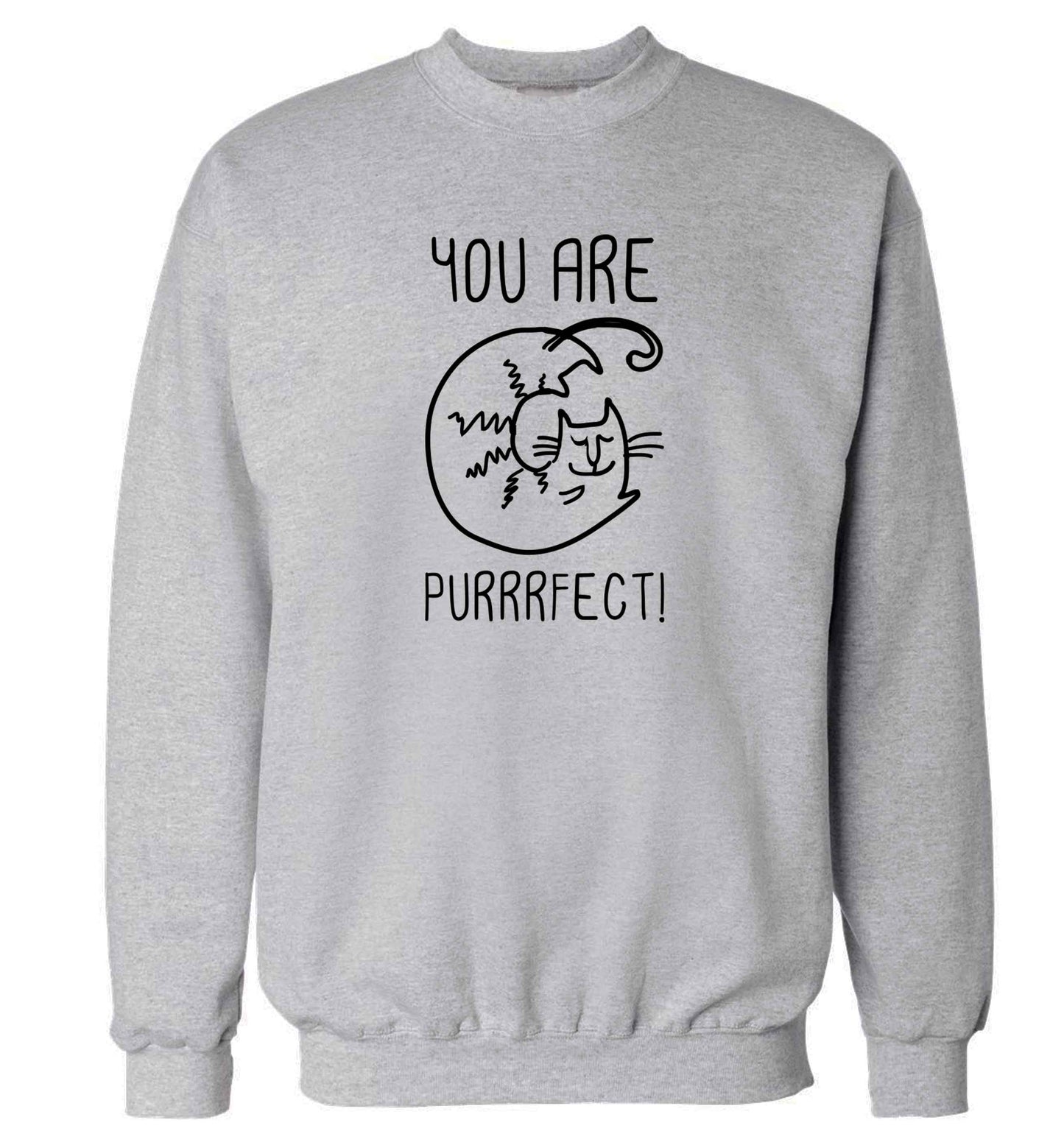 You are purrfect adult's unisex grey sweater 2XL