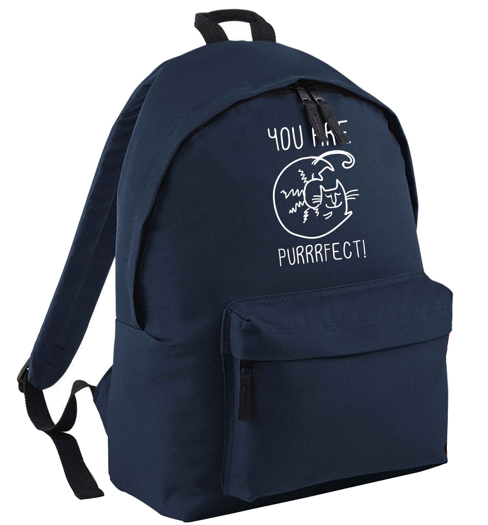 You are purrfect navy adults backpack