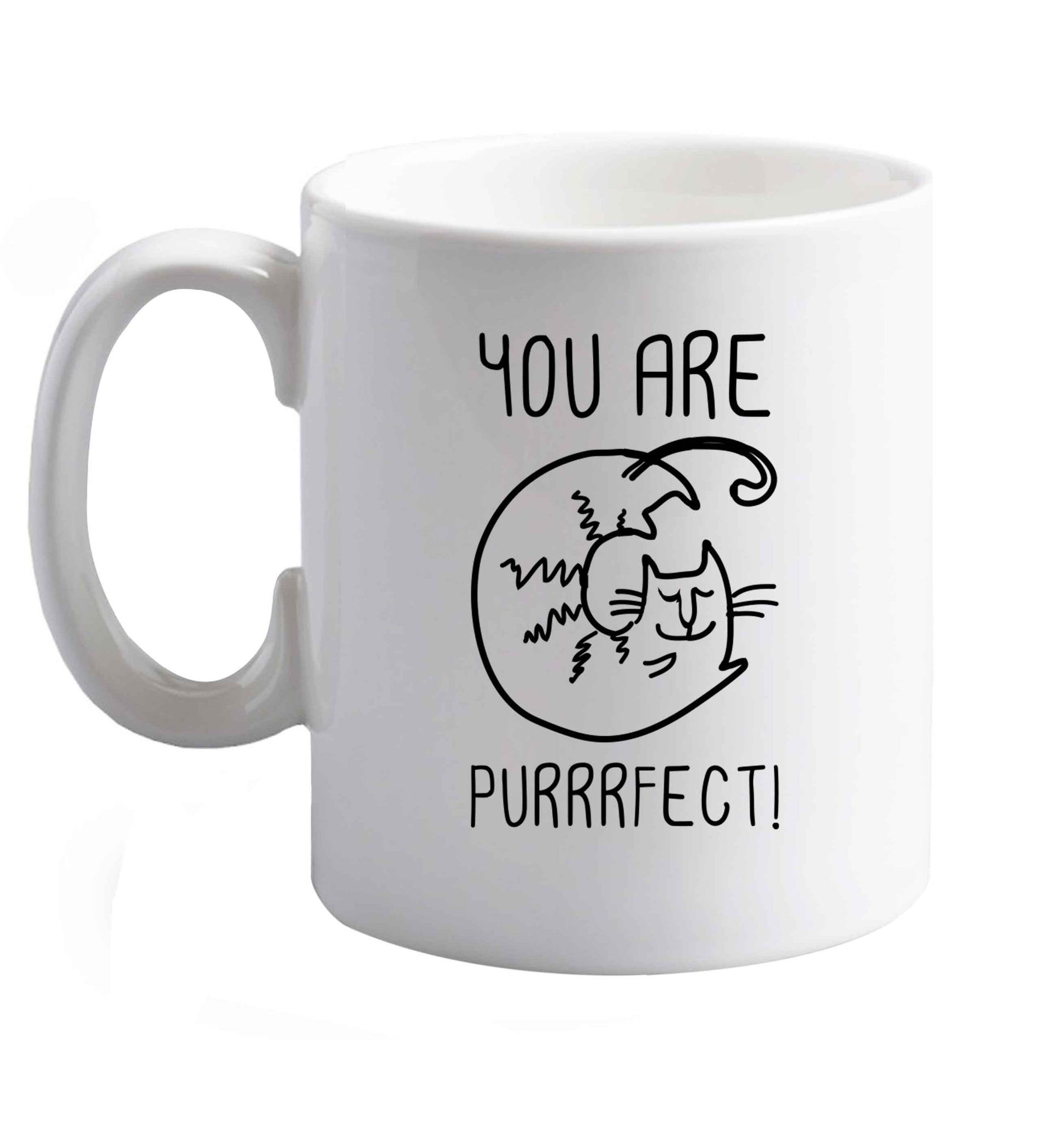 10 oz Favourite Type Pan Pancake ceramic mug right handed