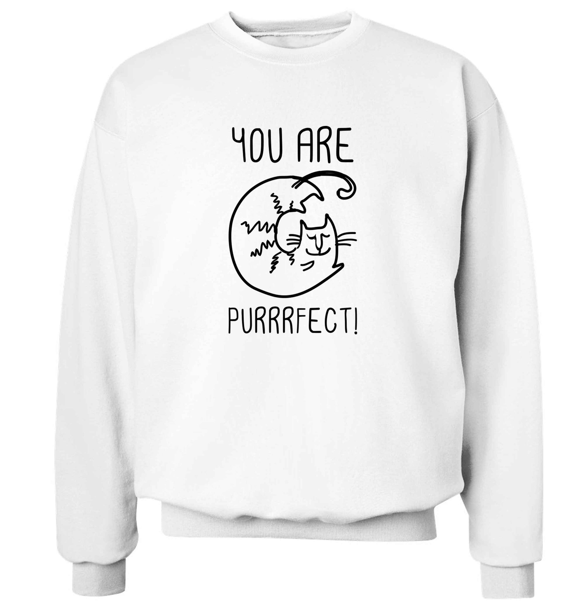 You are purrfect adult's unisex white sweater 2XL