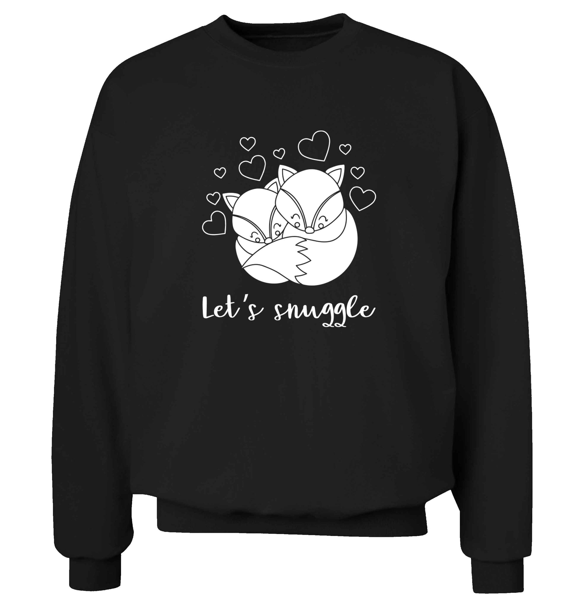 Let's snuggle adult's unisex black sweater 2XL