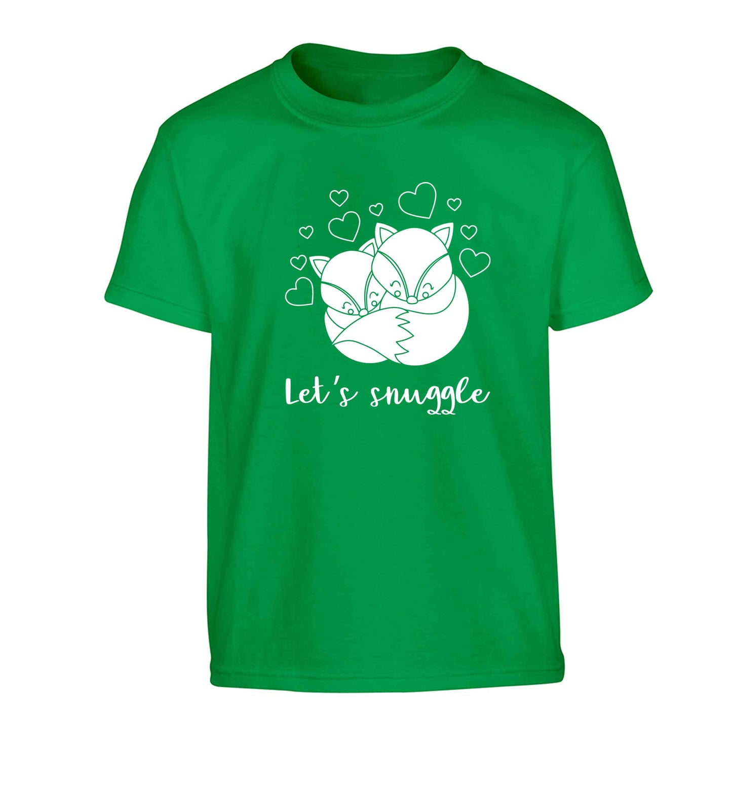 Let's snuggle Children's green Tshirt 12-13 Years