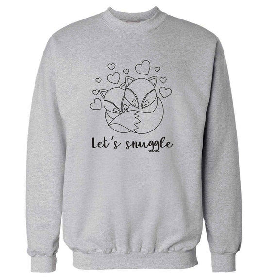 Let's snuggle adult's unisex grey sweater 2XL