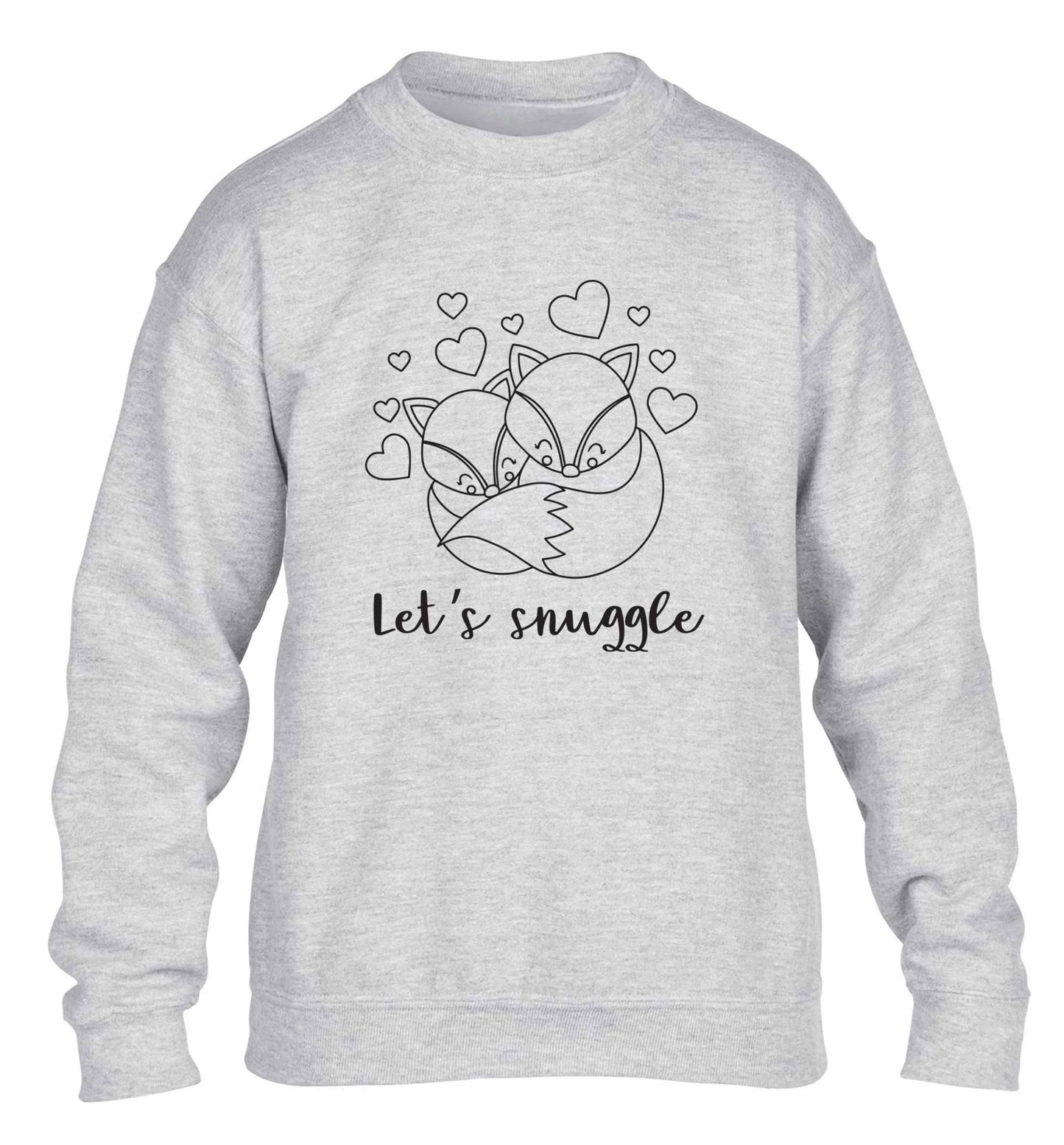 Let's snuggle children's grey sweater 12-13 Years