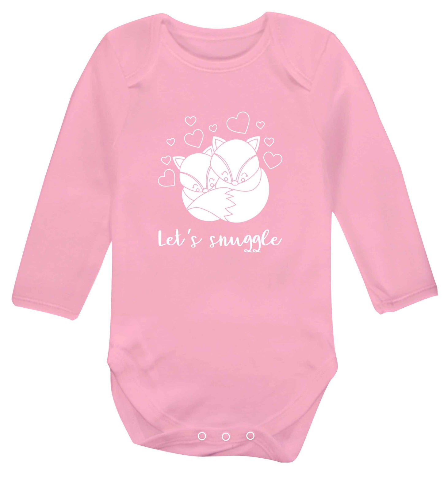 Let's snuggle baby vest long sleeved pale pink 6-12 months