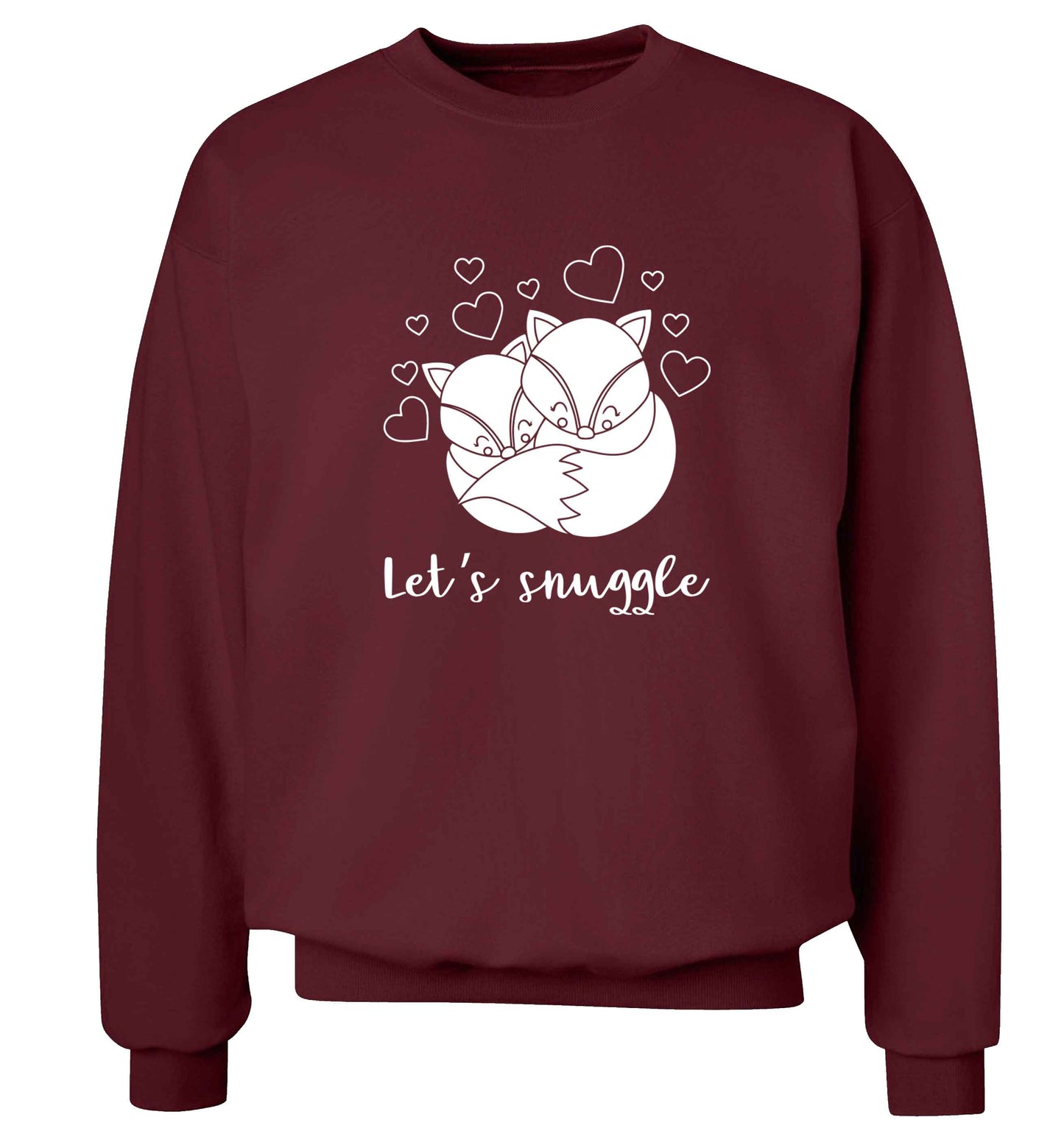 Let's snuggle adult's unisex maroon sweater 2XL