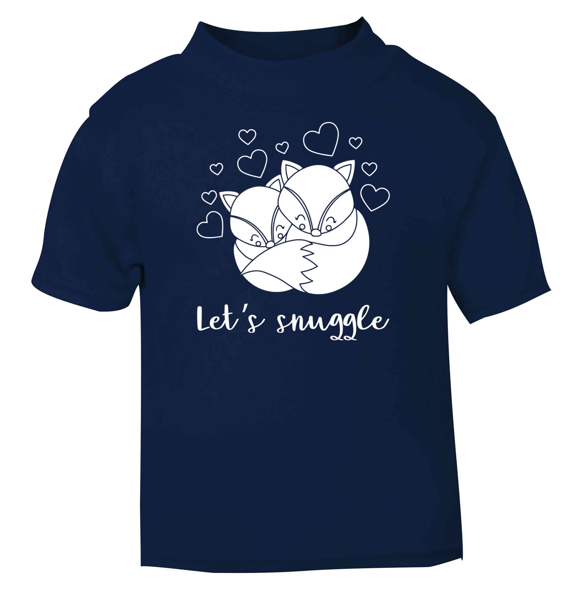 Let's snuggle navy baby toddler Tshirt 2 Years