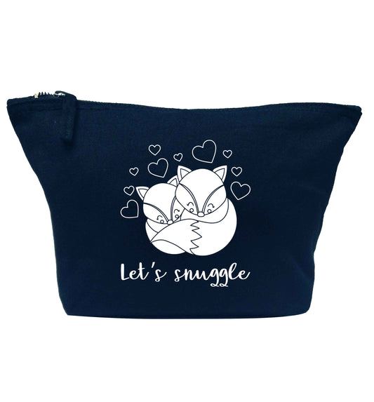 Let's snuggle navy makeup bag