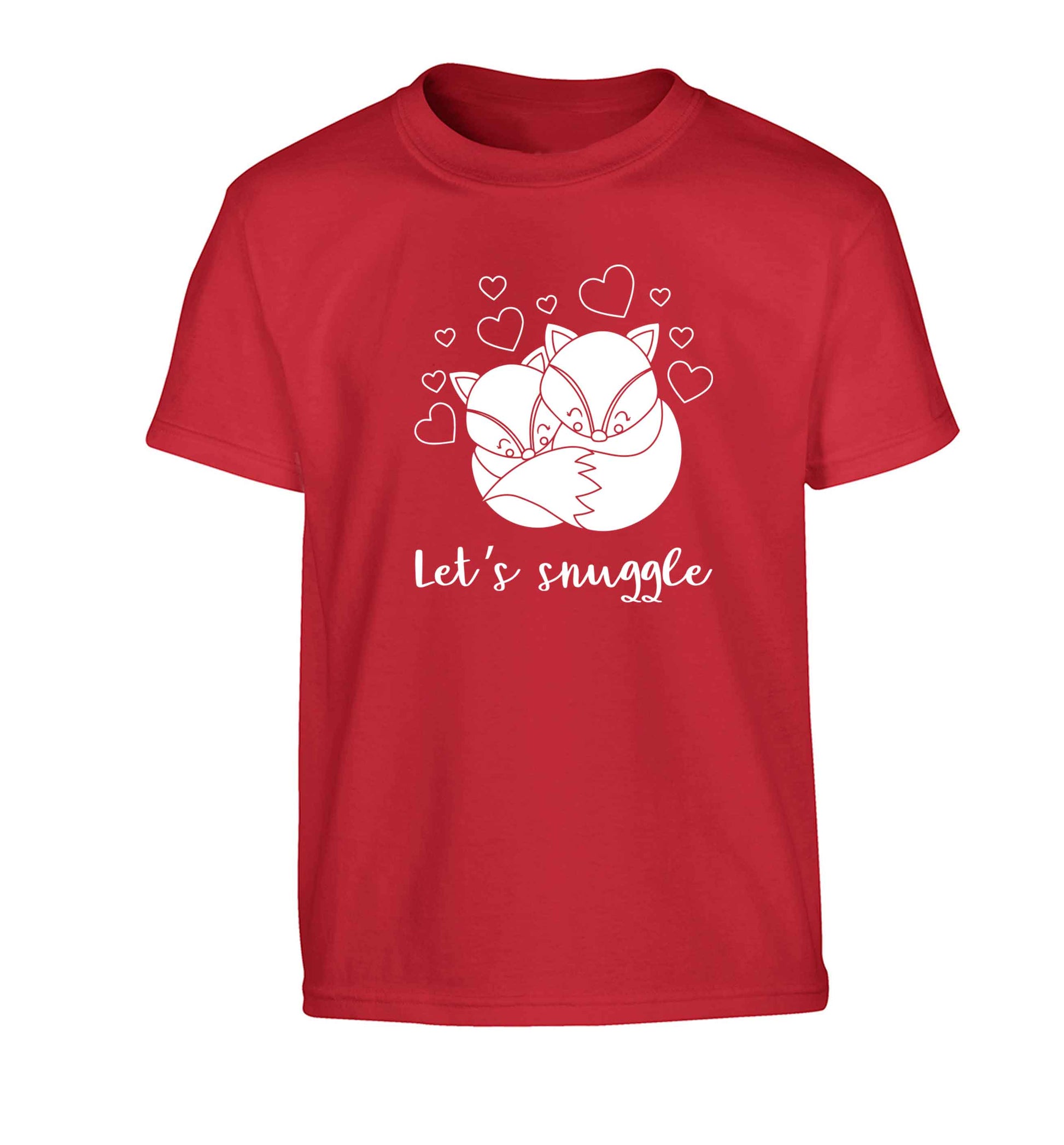 Let's snuggle Children's red Tshirt 12-13 Years