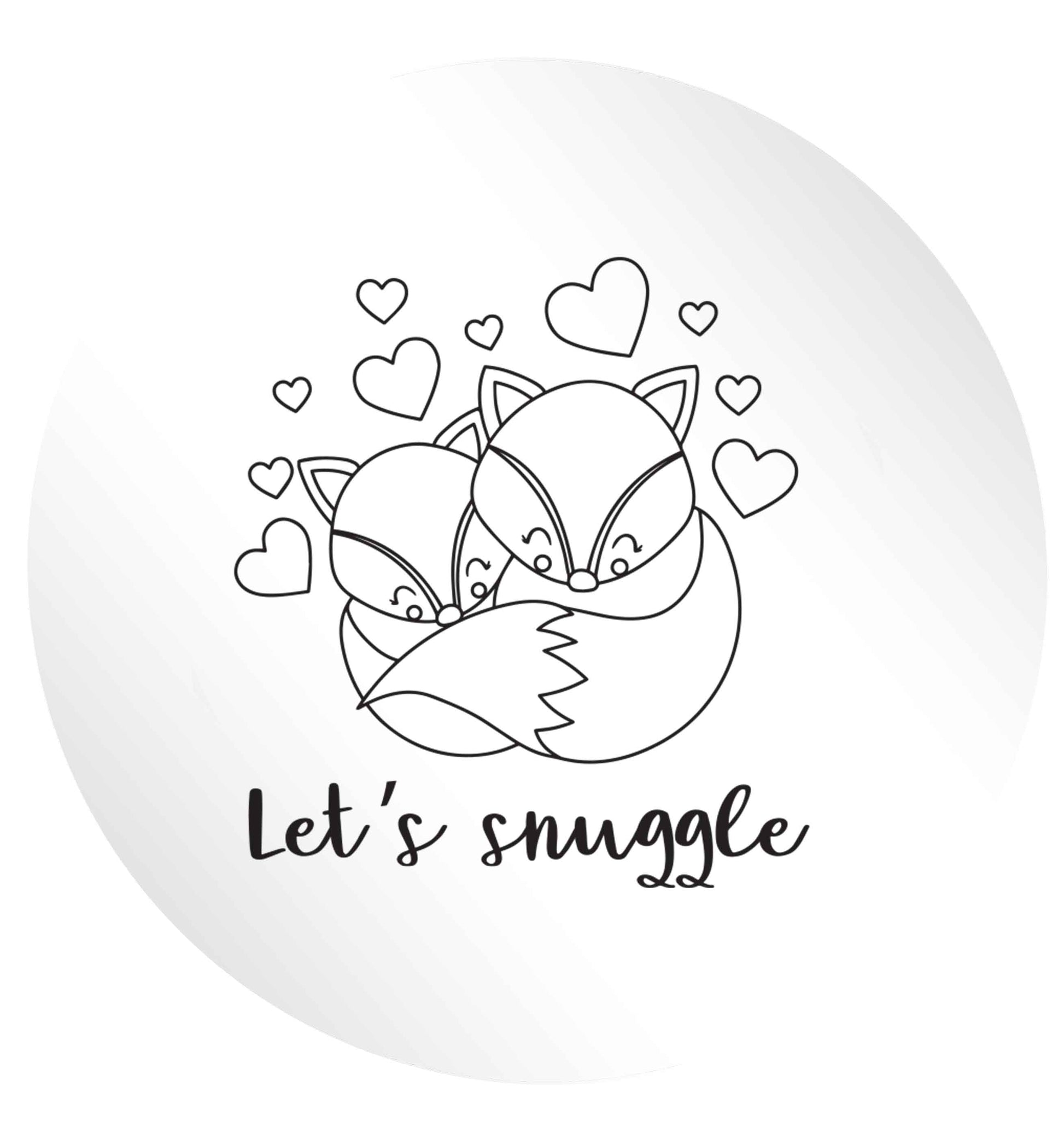 Let's snuggle 24 @ 45mm matt circle stickers