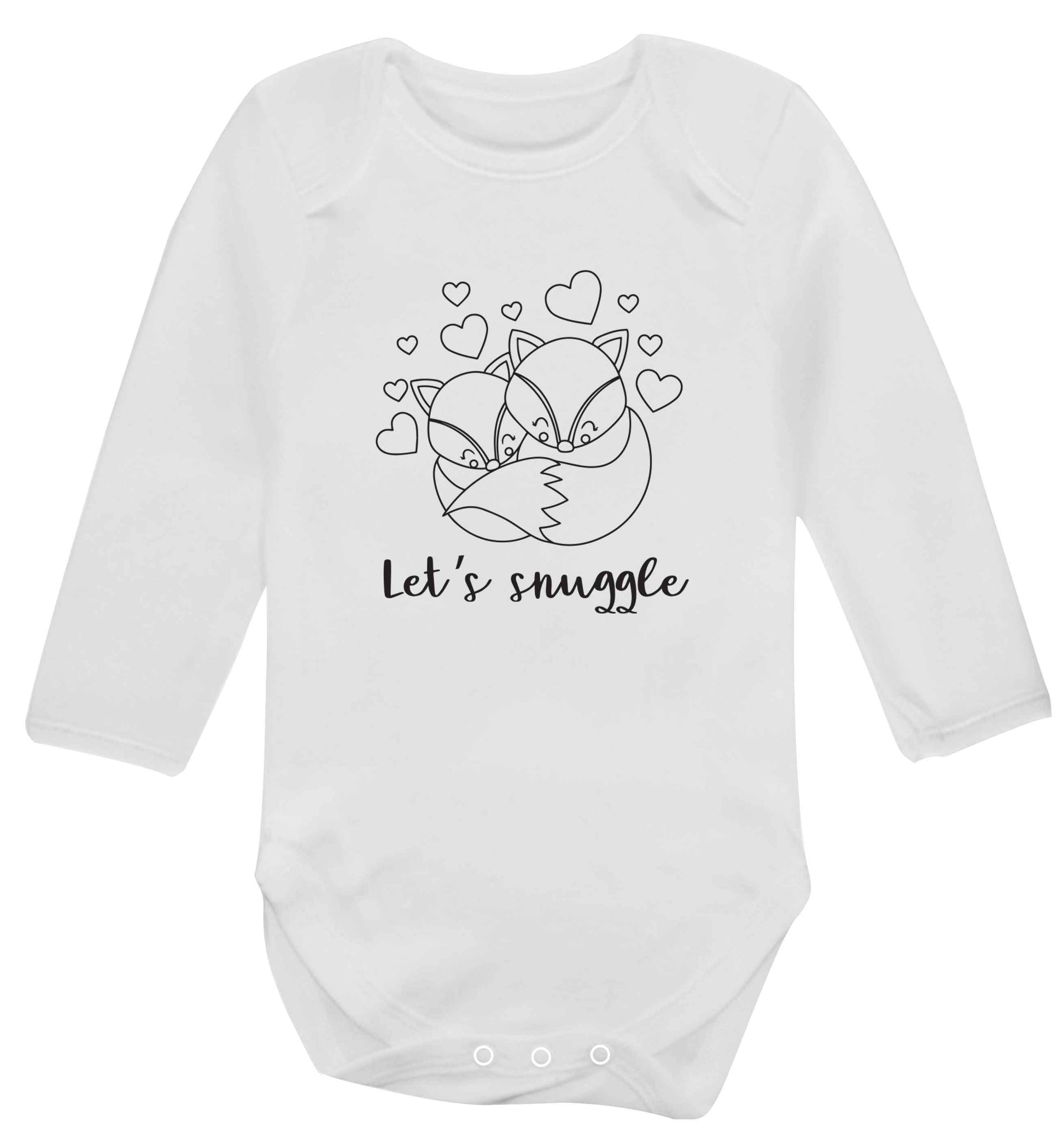Let's snuggle baby vest long sleeved white 6-12 months