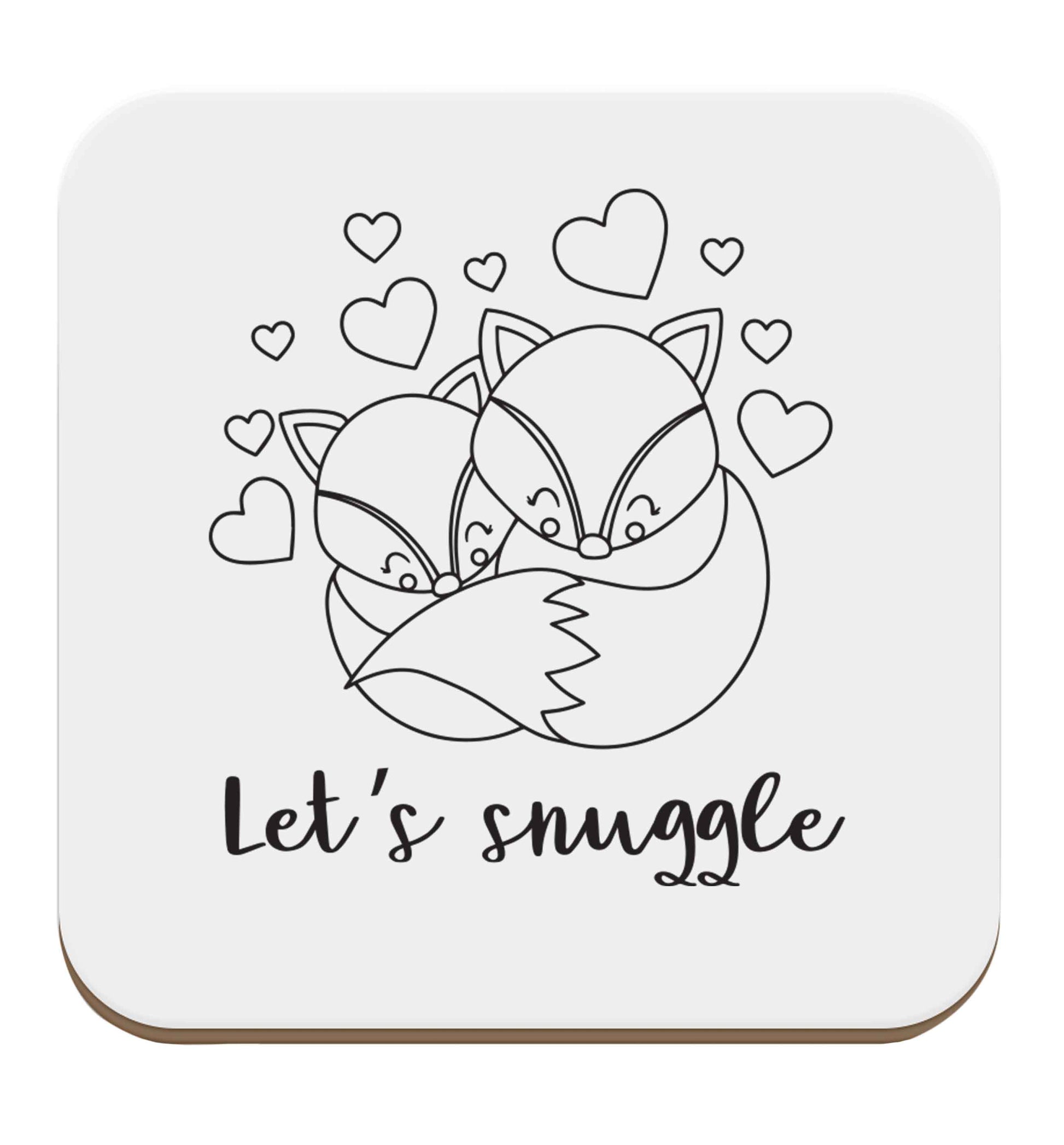 Let's snuggle set of four coasters