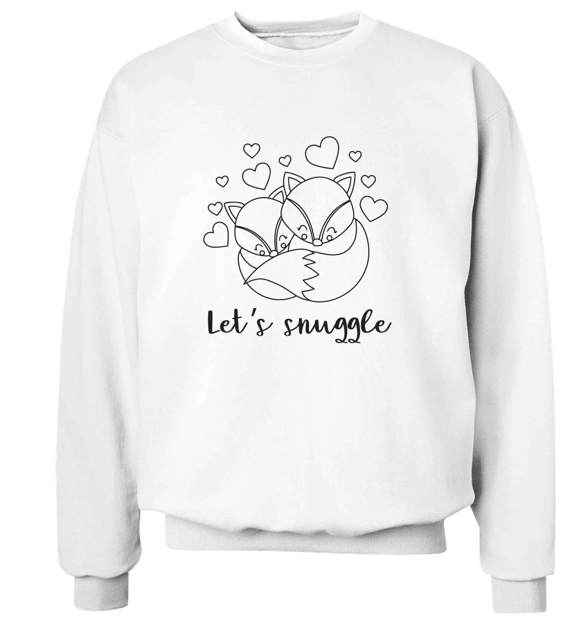 Let's snuggle adult's unisex white sweater 2XL