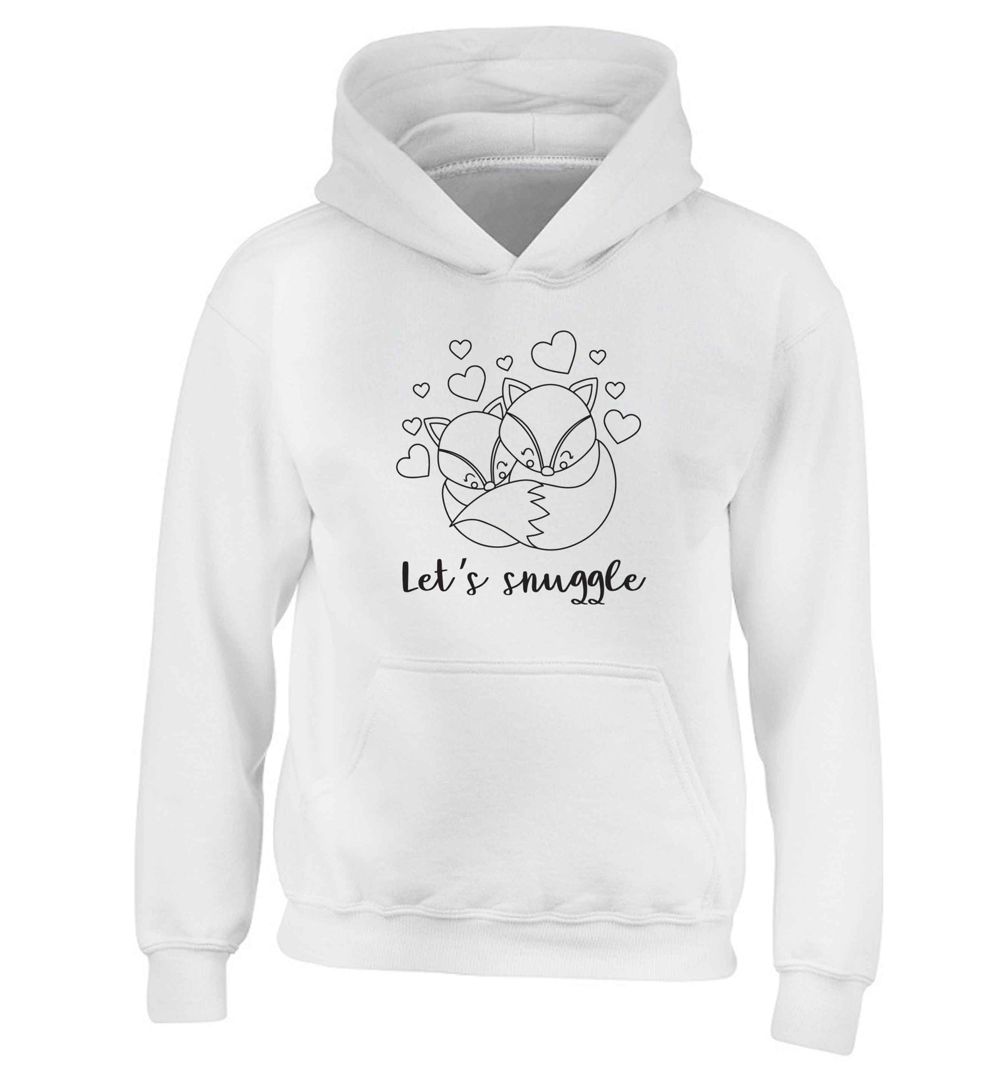 Let's snuggle children's white hoodie 12-13 Years