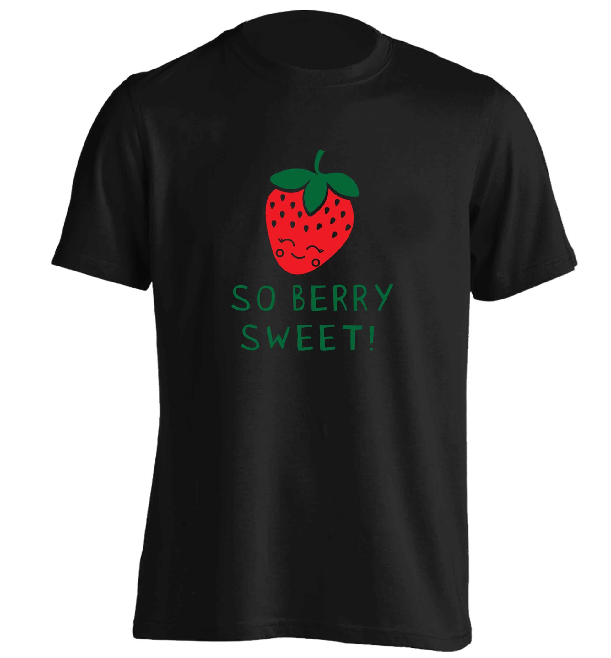 So berry sweet adults unisex black Tshirt 2XL