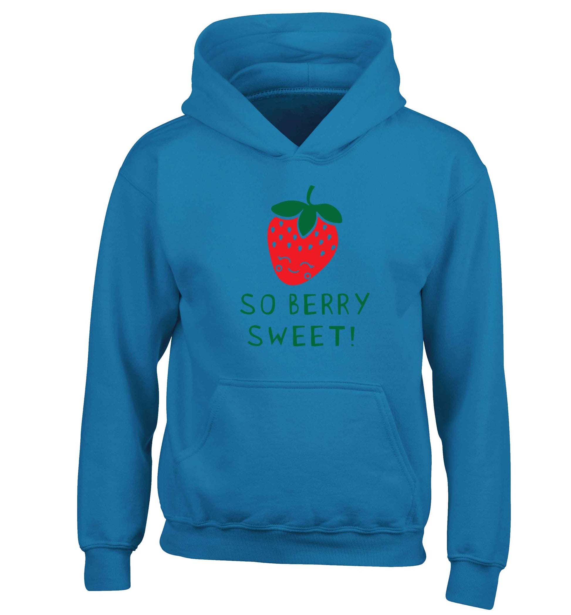 So berry sweet children's blue hoodie 12-13 Years