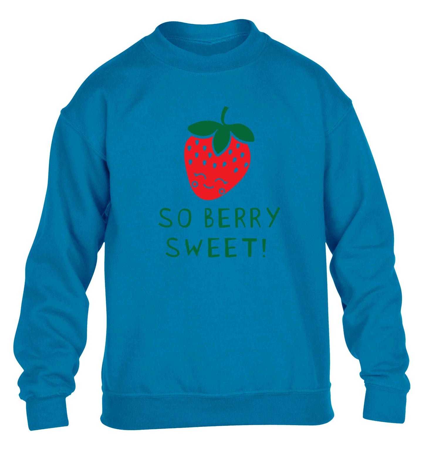So berry sweet children's blue sweater 12-13 Years