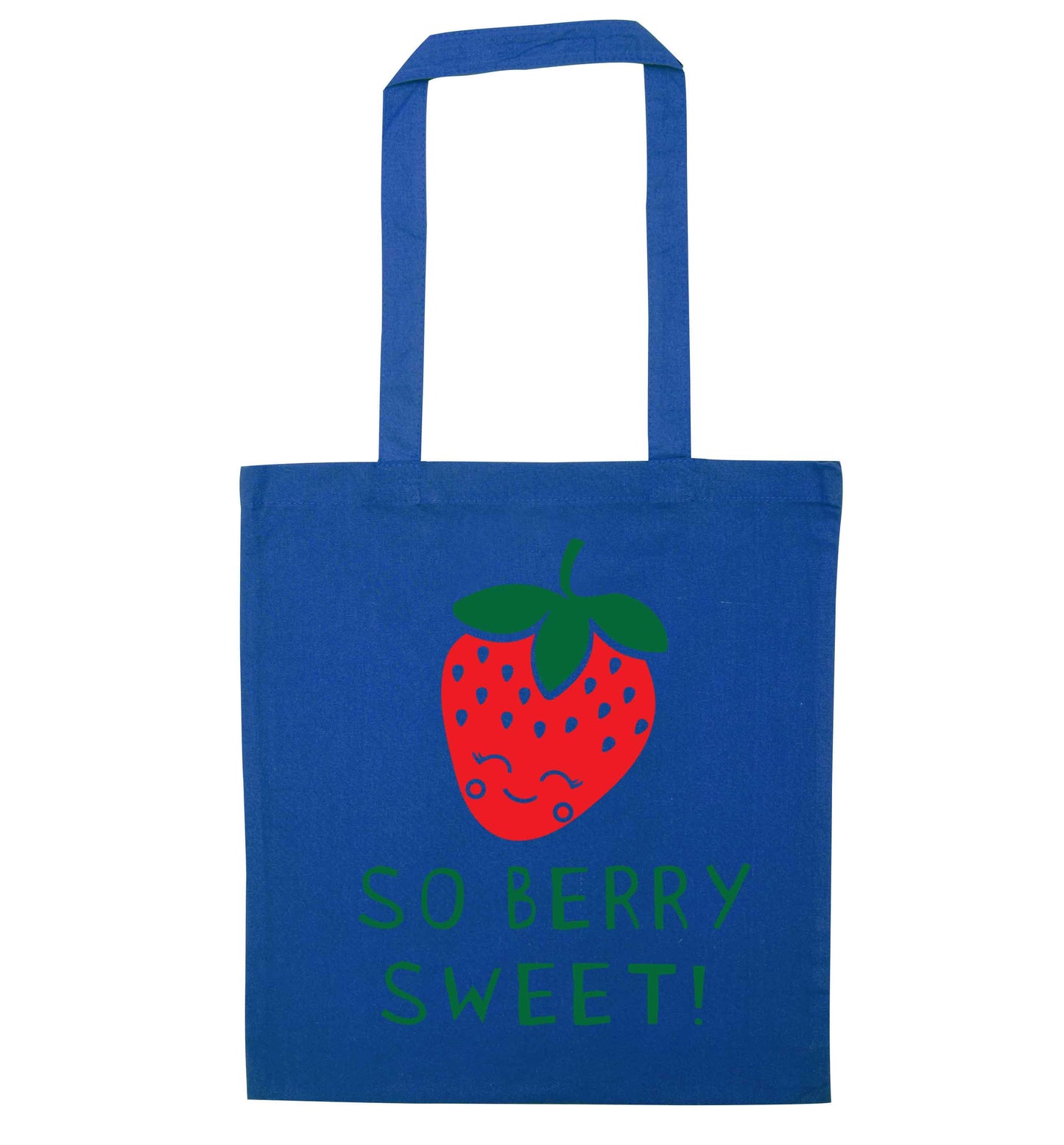 So berry sweet blue tote bag