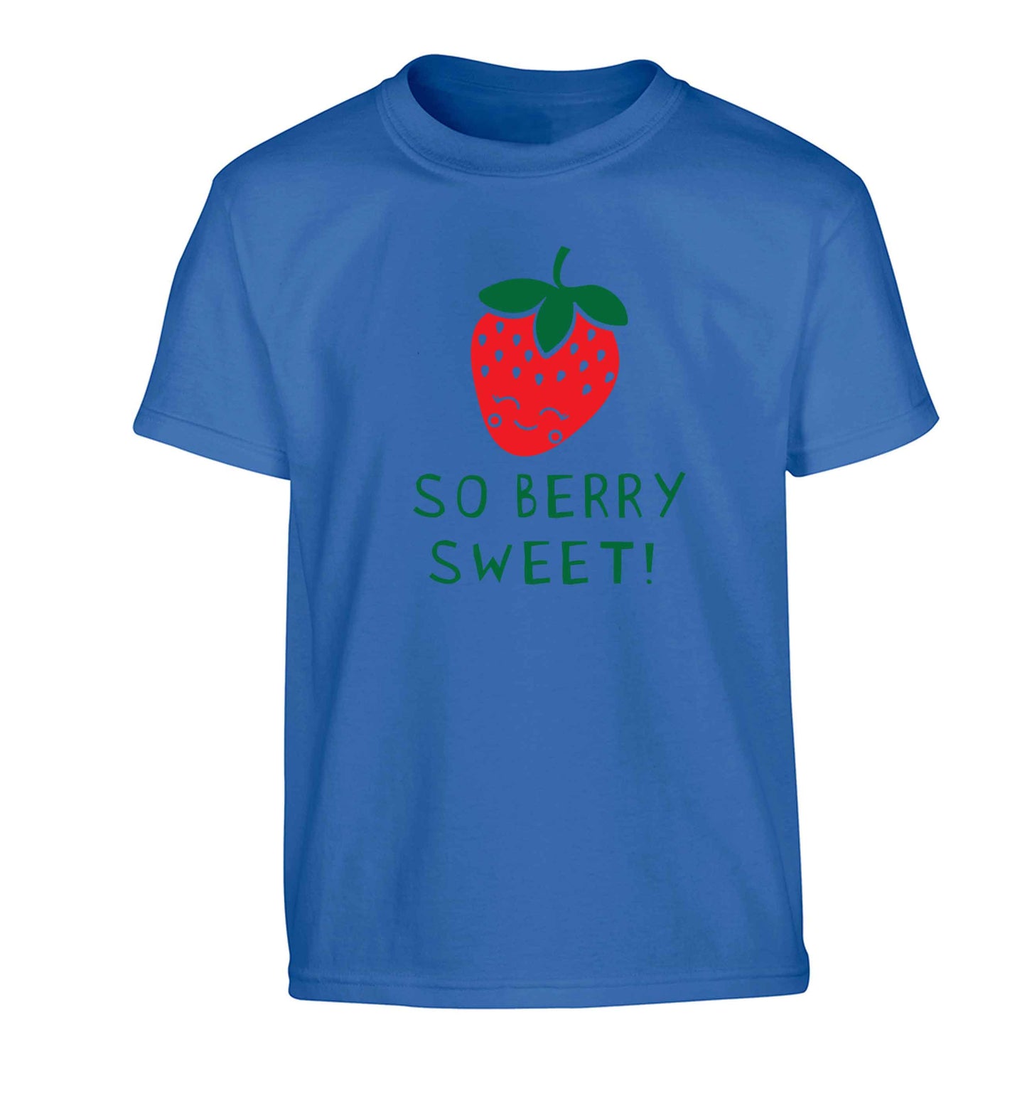 So berry sweet Children's blue Tshirt 12-13 Years