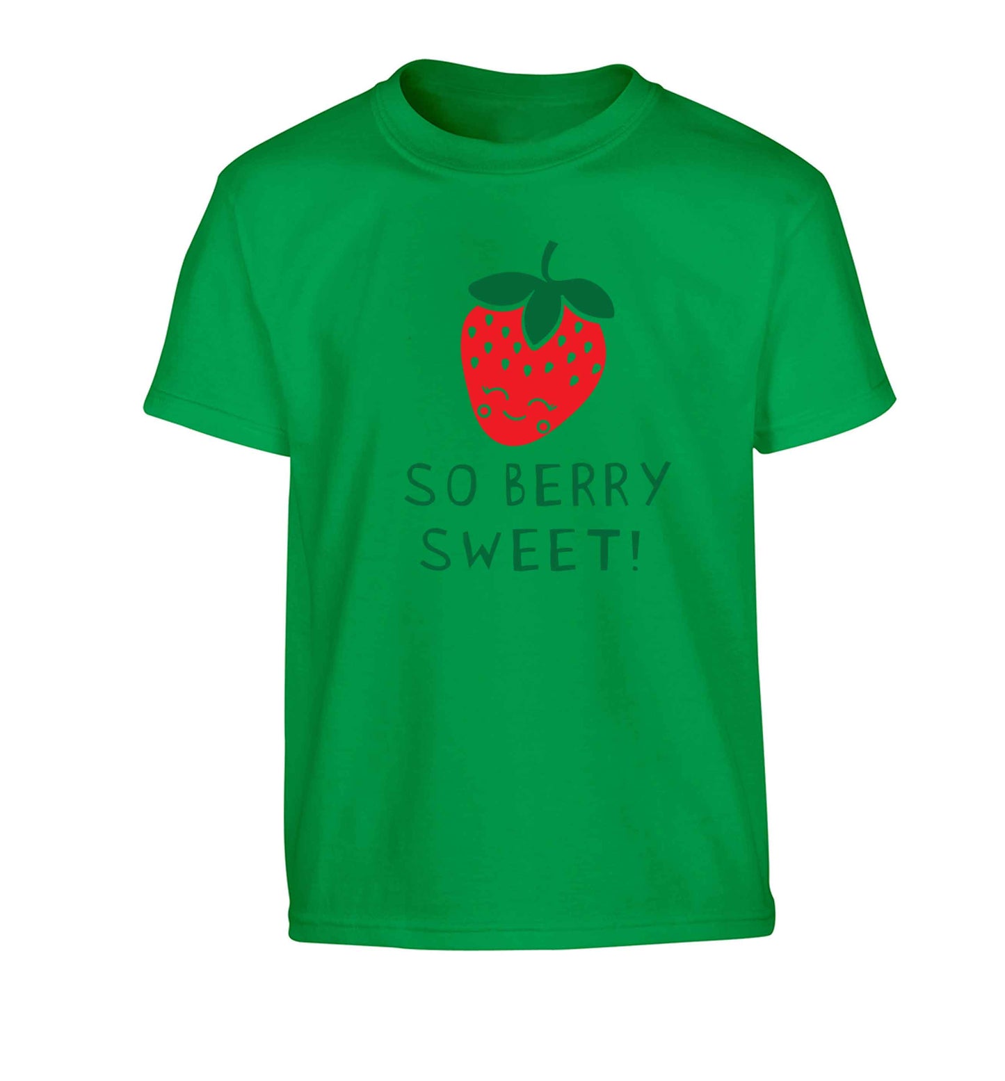 So berry sweet Children's green Tshirt 12-13 Years