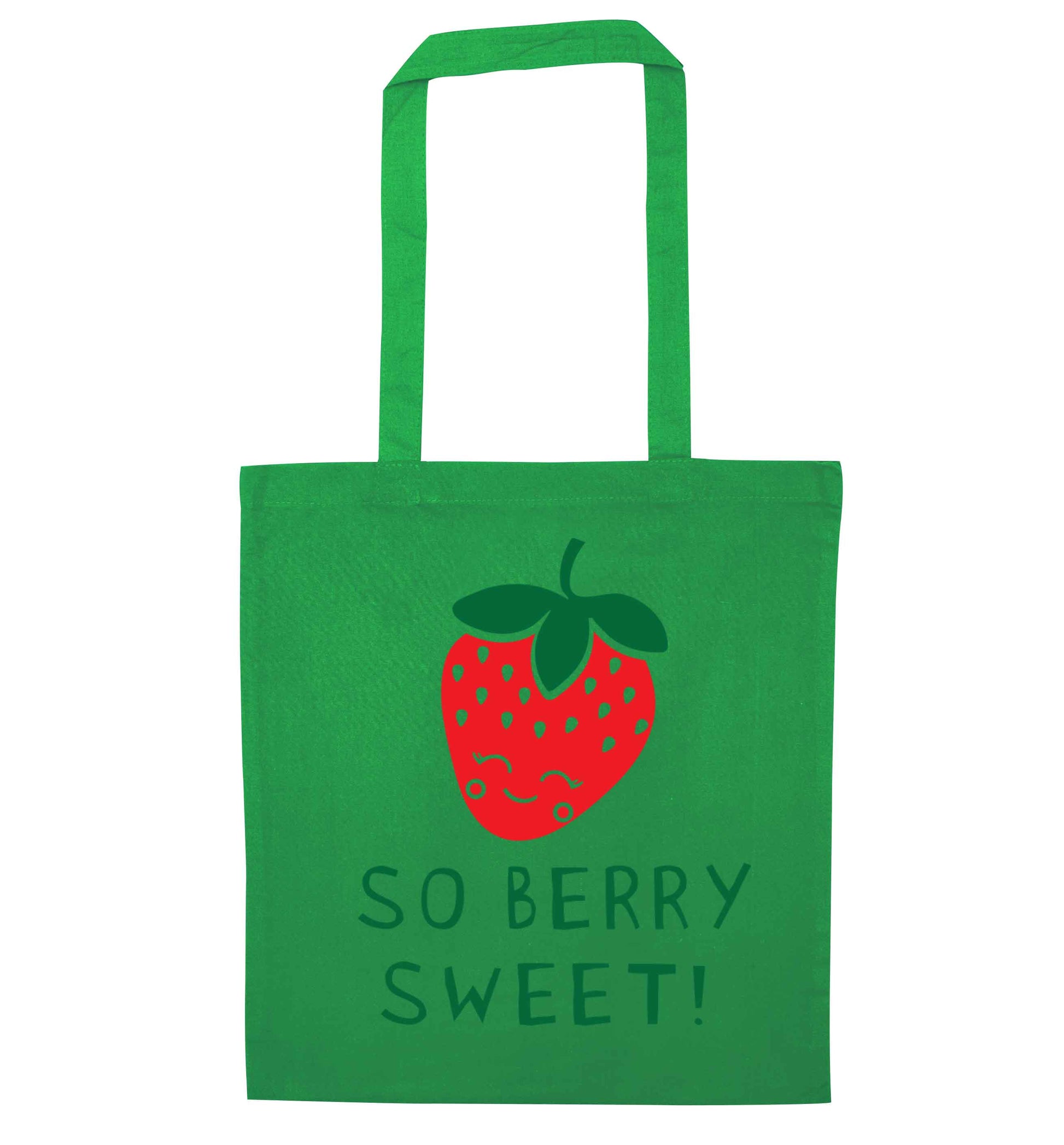 So berry sweet green tote bag