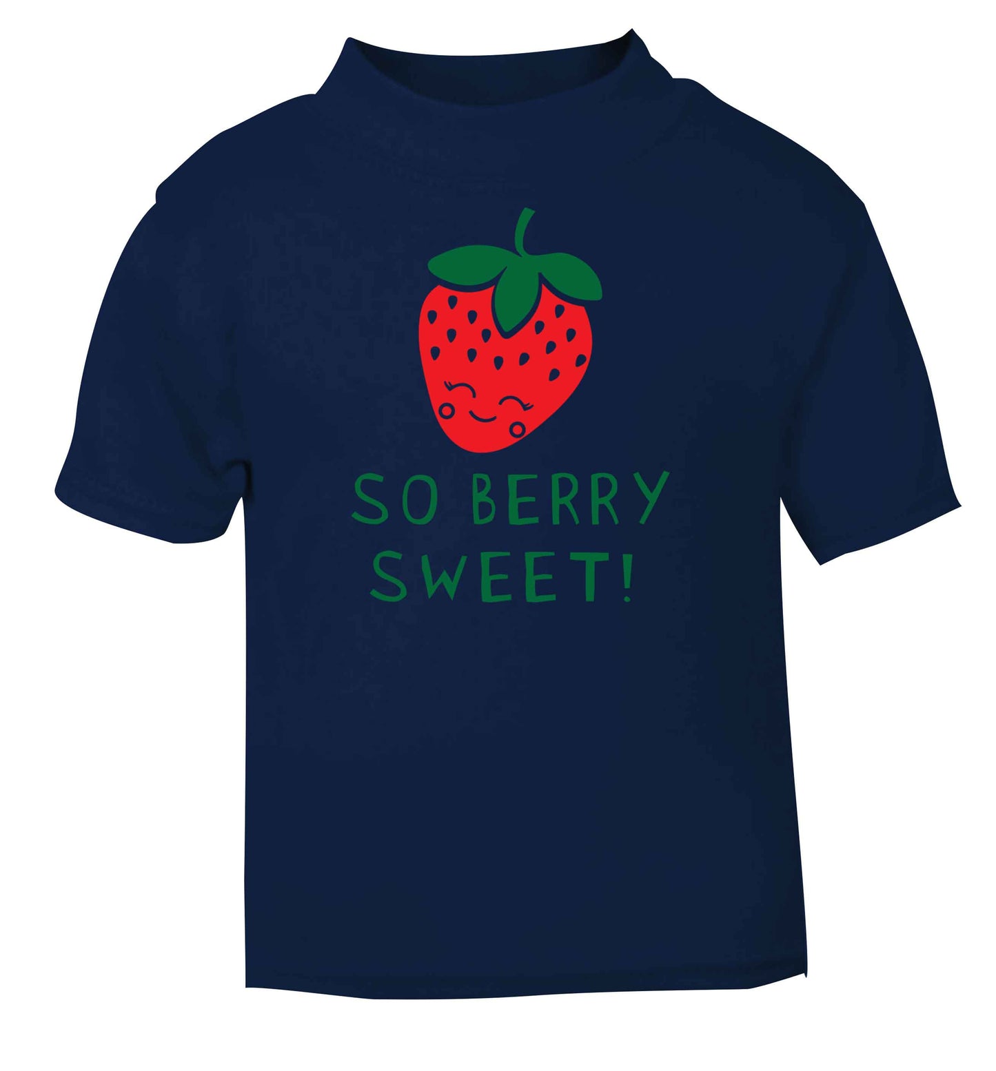So berry sweet navy baby toddler Tshirt 2 Years