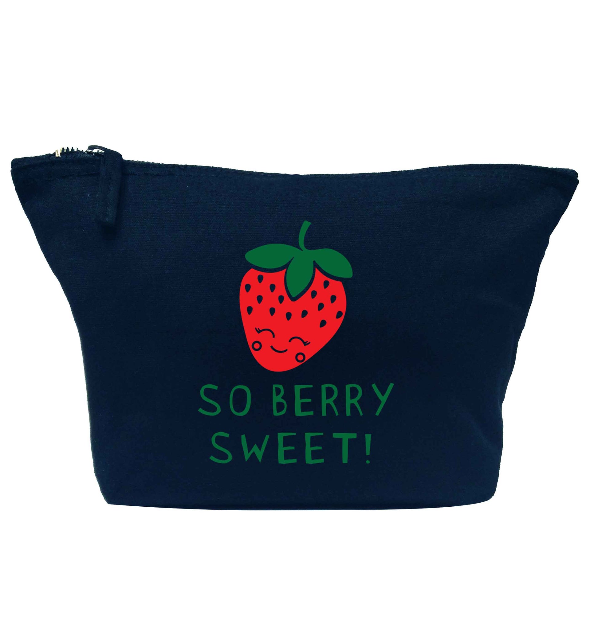 So berry sweet navy makeup bag