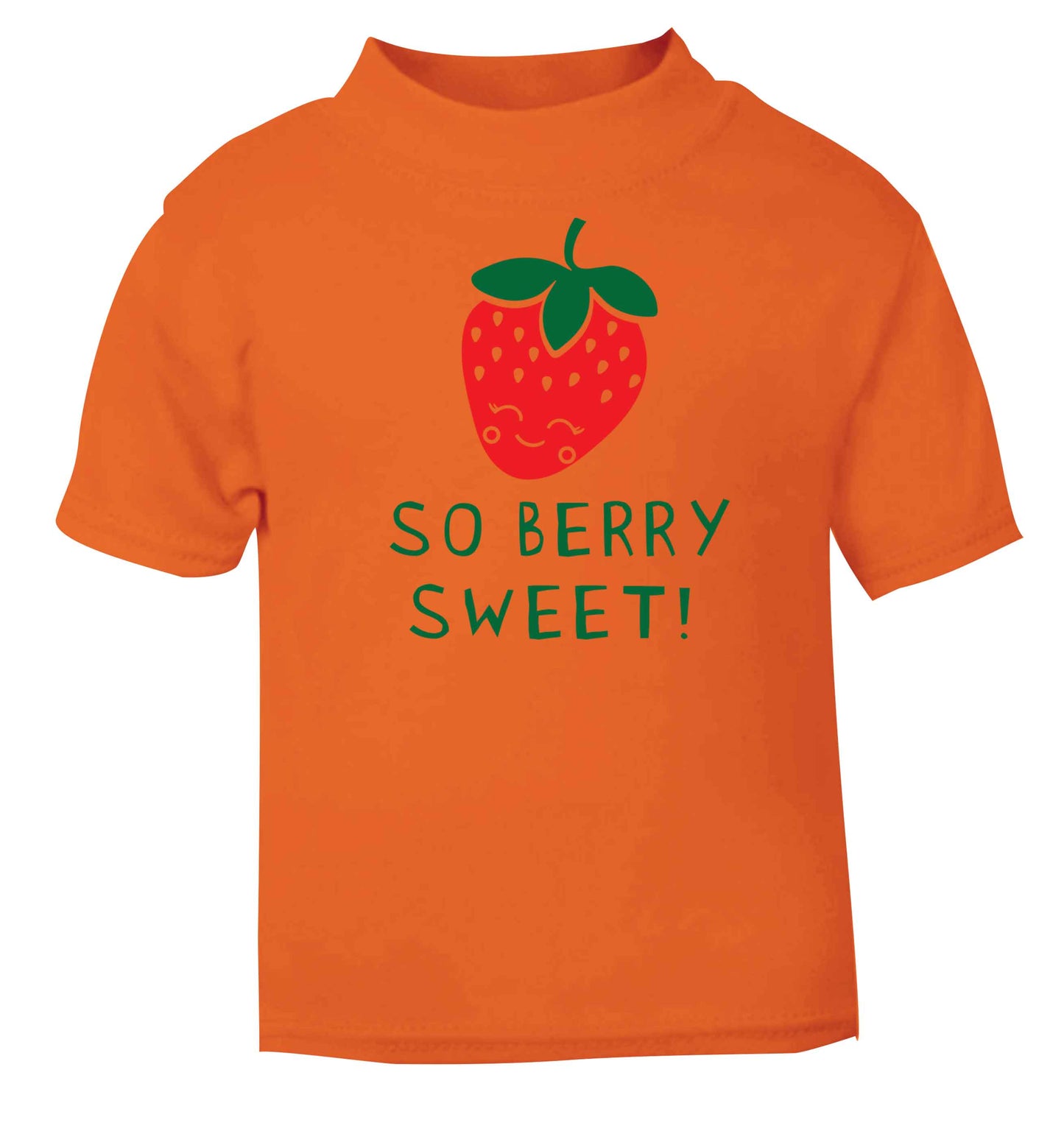 So berry sweet orange baby toddler Tshirt 2 Years