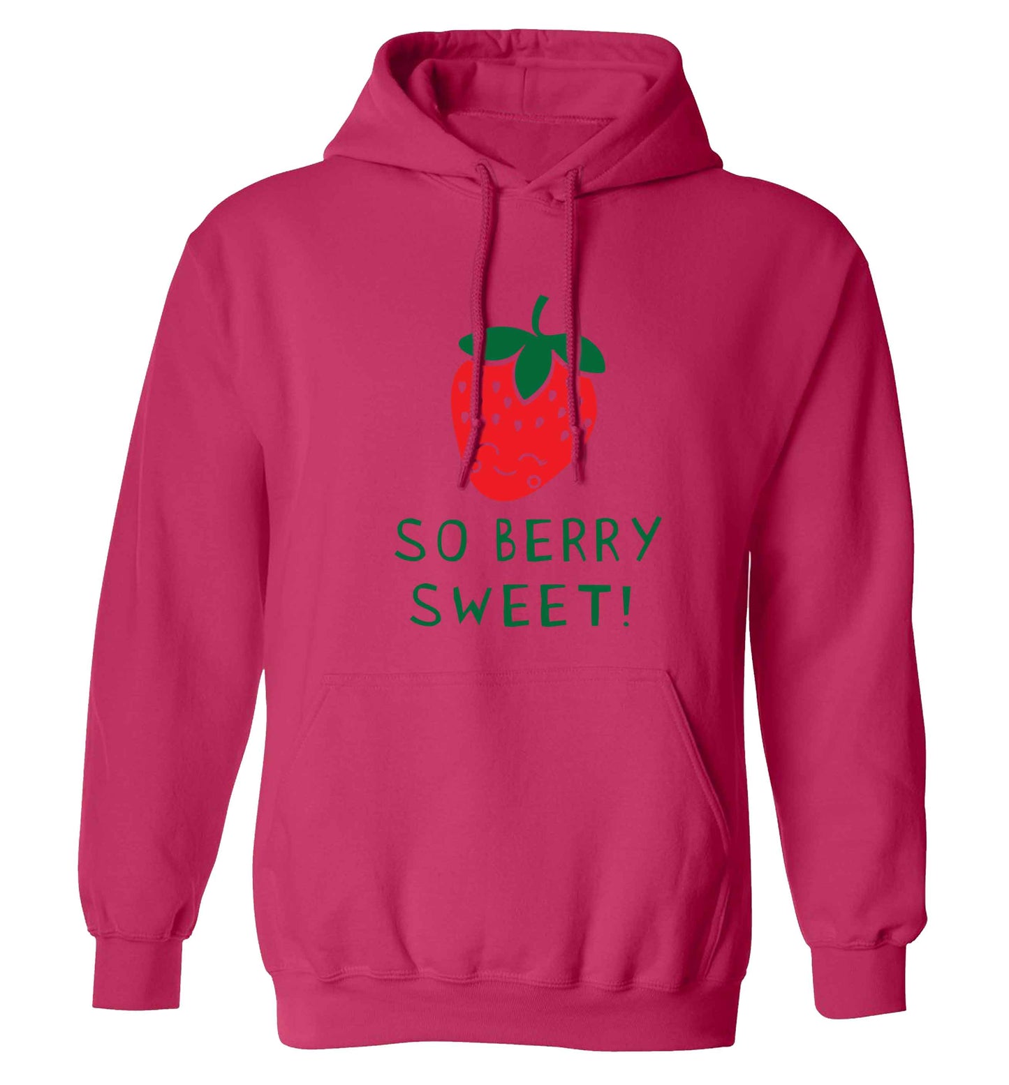 So berry sweet adults unisex pink hoodie 2XL