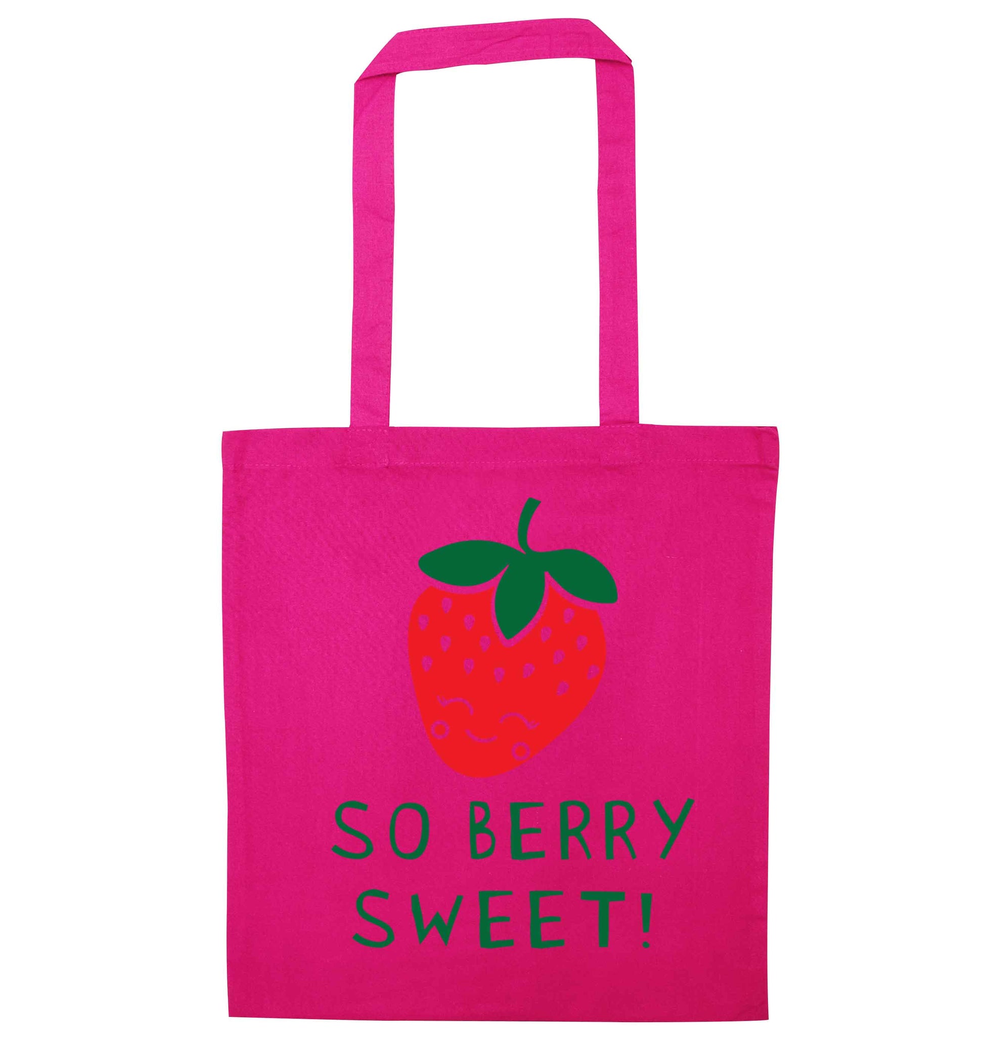 So berry sweet pink tote bag