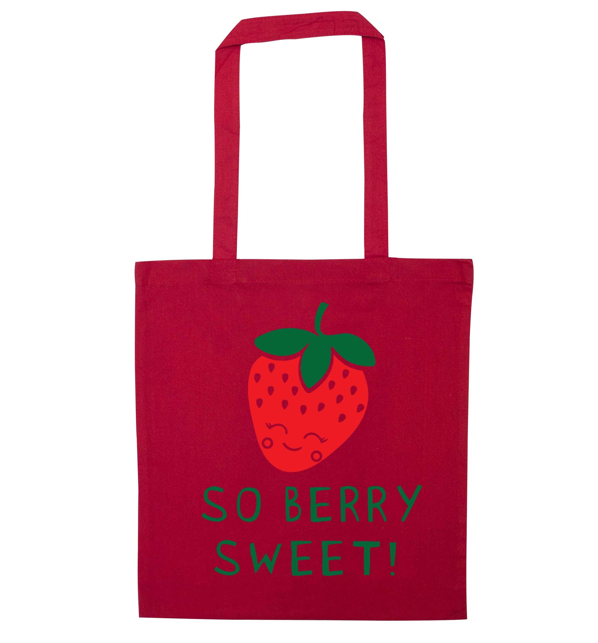 So berry sweet red tote bag