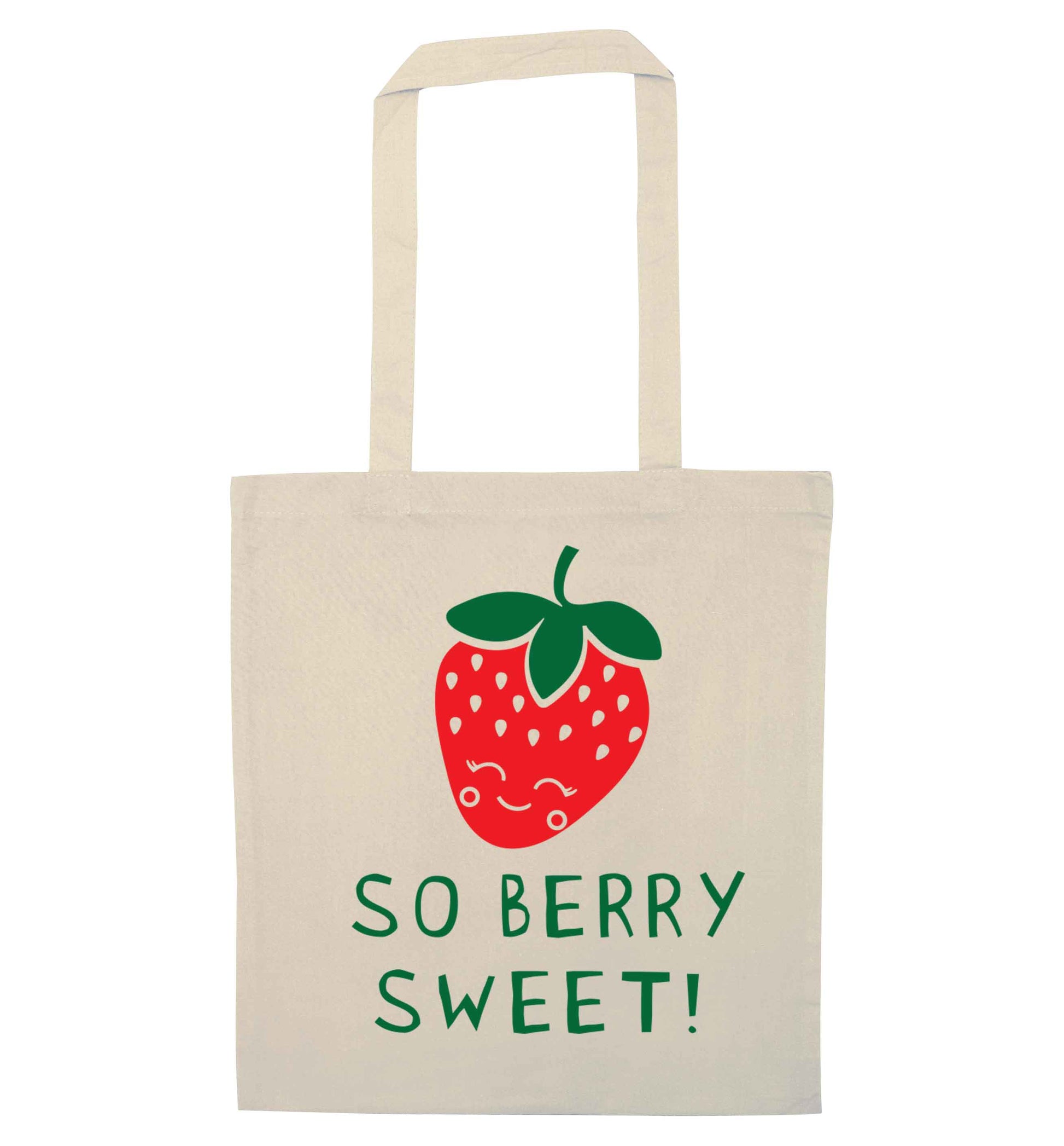 So berry sweet natural tote bag